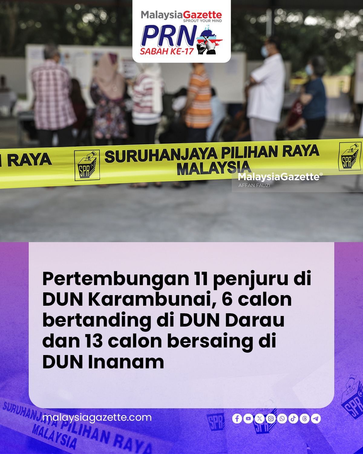 Malaysia - Pertembungan 11 penjuru di DUN Karambunai, 6 calon ...