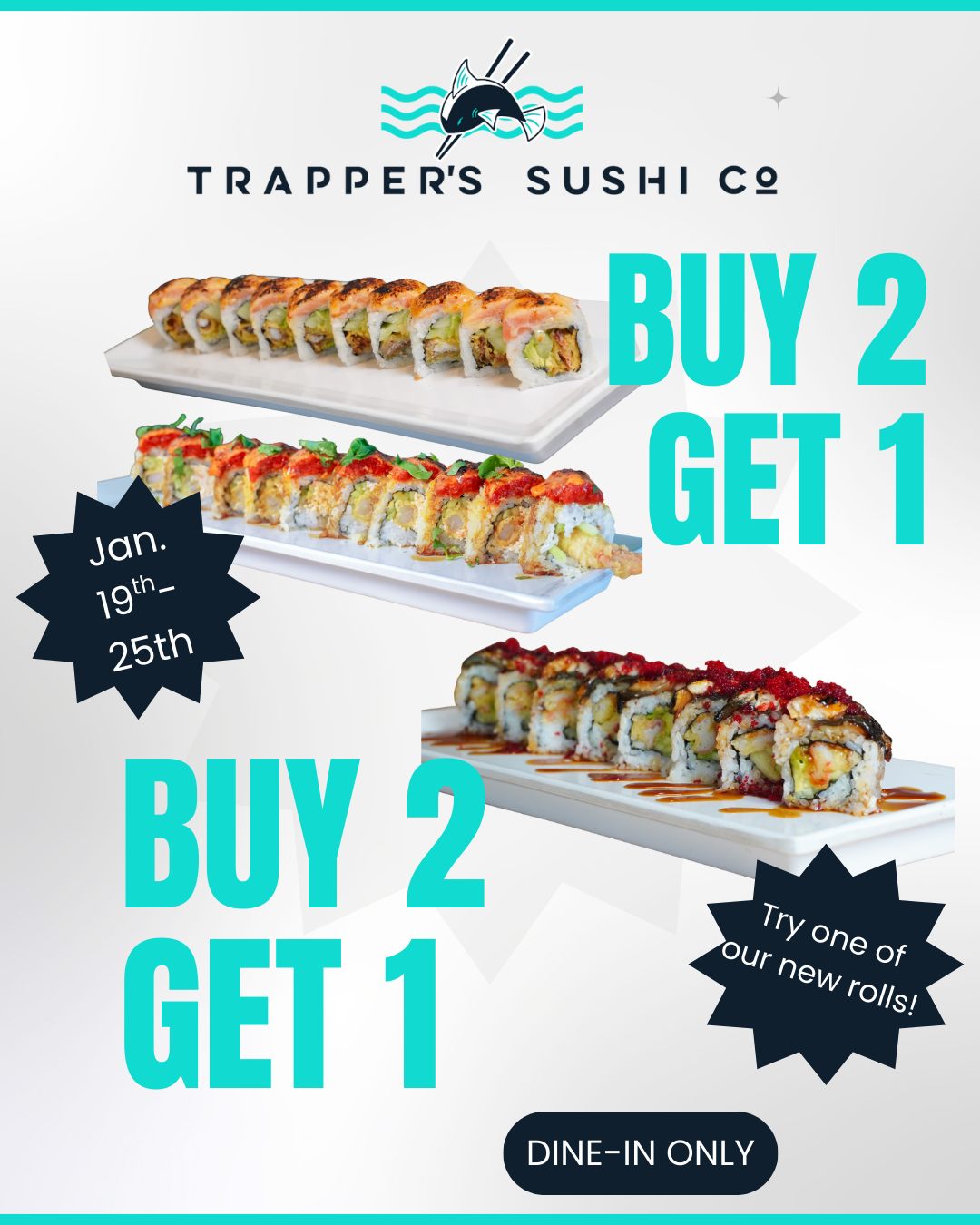 Happy Thursday! Daily Special!... - Trapper's Sushi Co. | Facebook