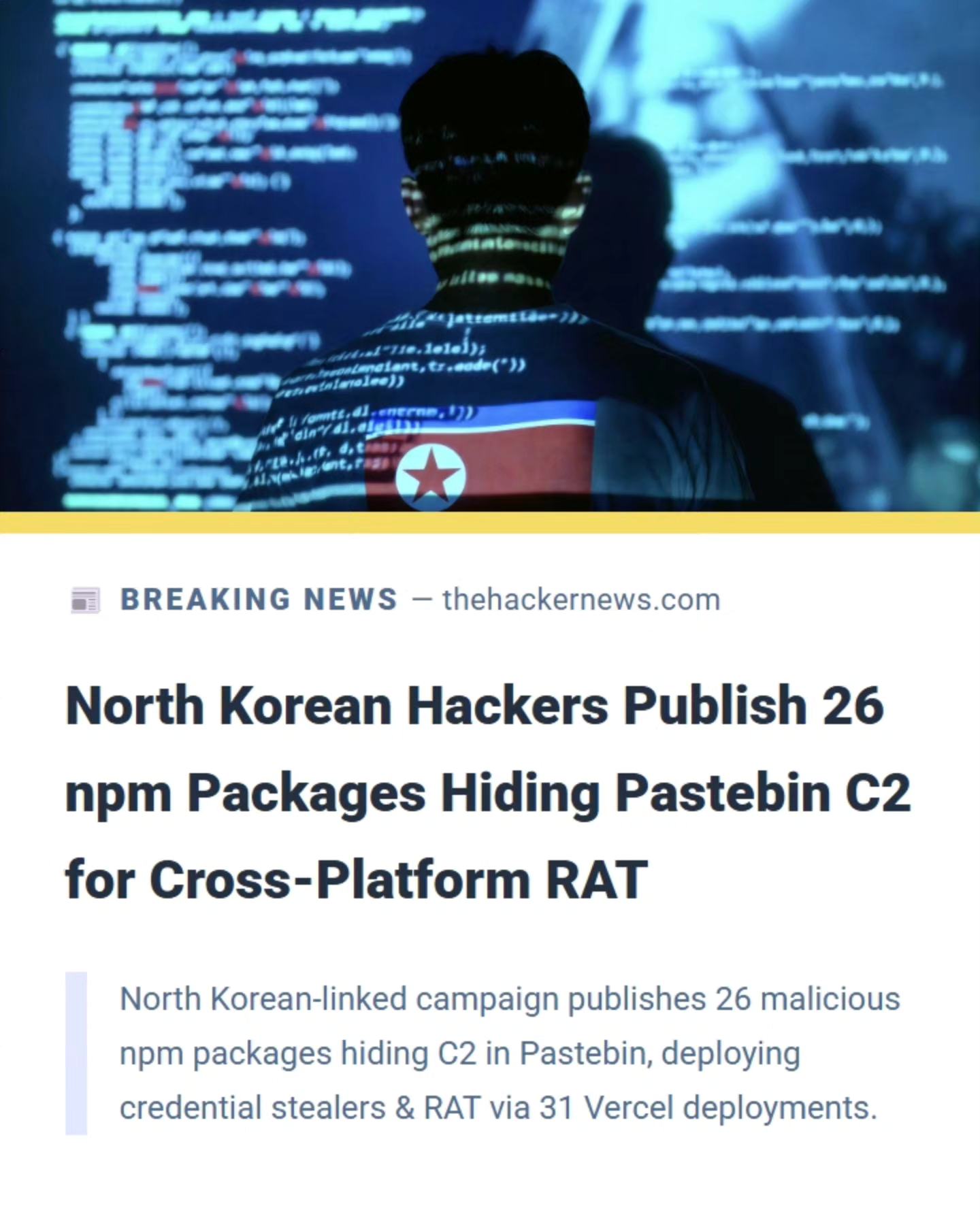 The Hacker News - ⚠️ Contagious Interview resurfaced with... | Facebook