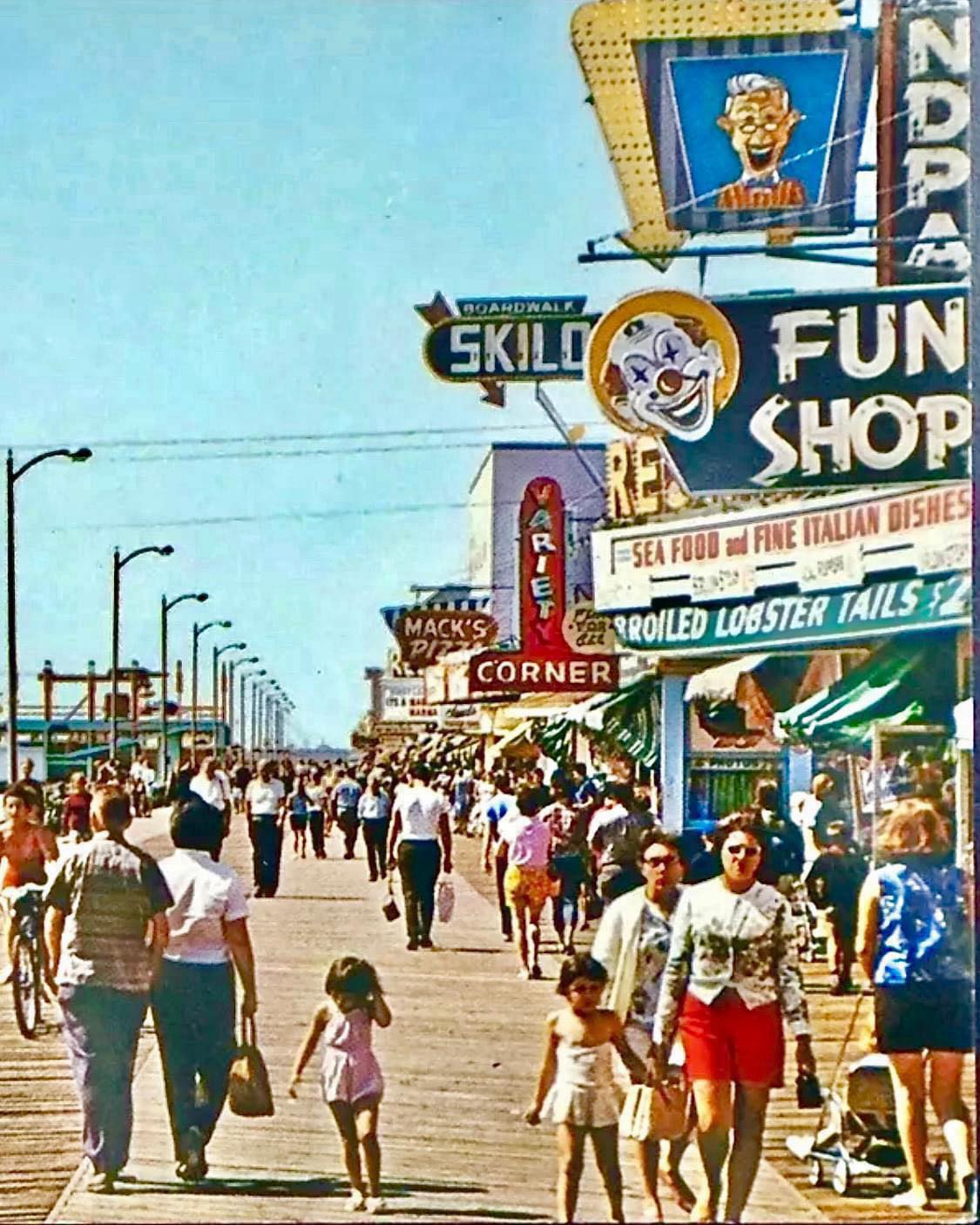 Wildwood boardwalk in the early 70s