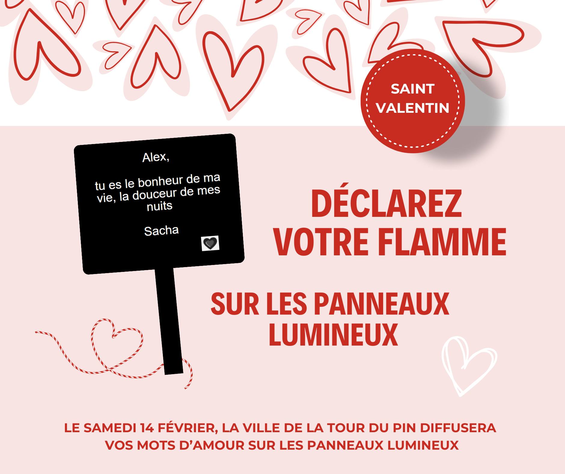 Ville - VOS MOTS D'AMOUR SUR LES PANNEAUX LUMINEUX 💕 Pour la 3e année ...