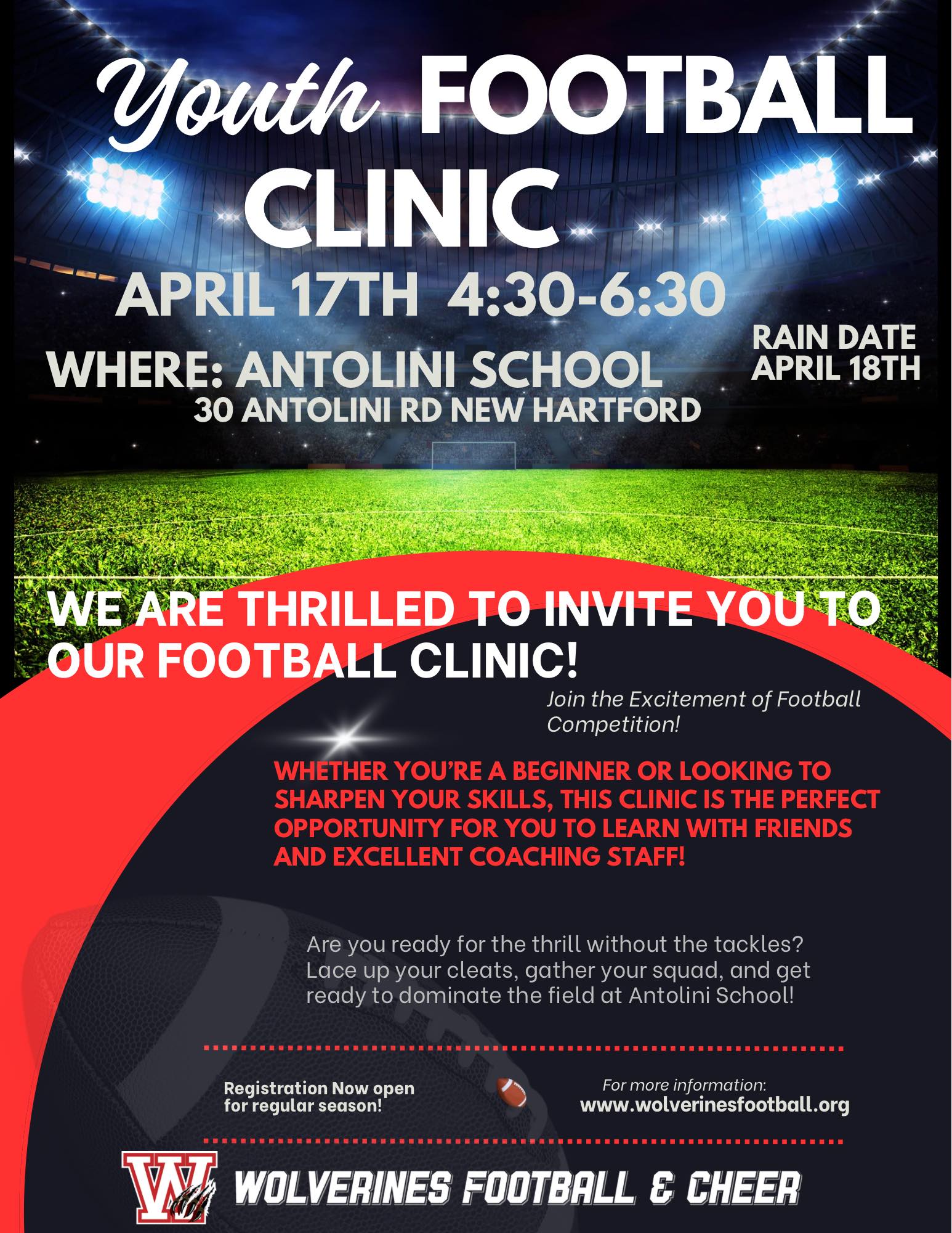 Champion Makers football clinic for kids in Babcock Ranch
