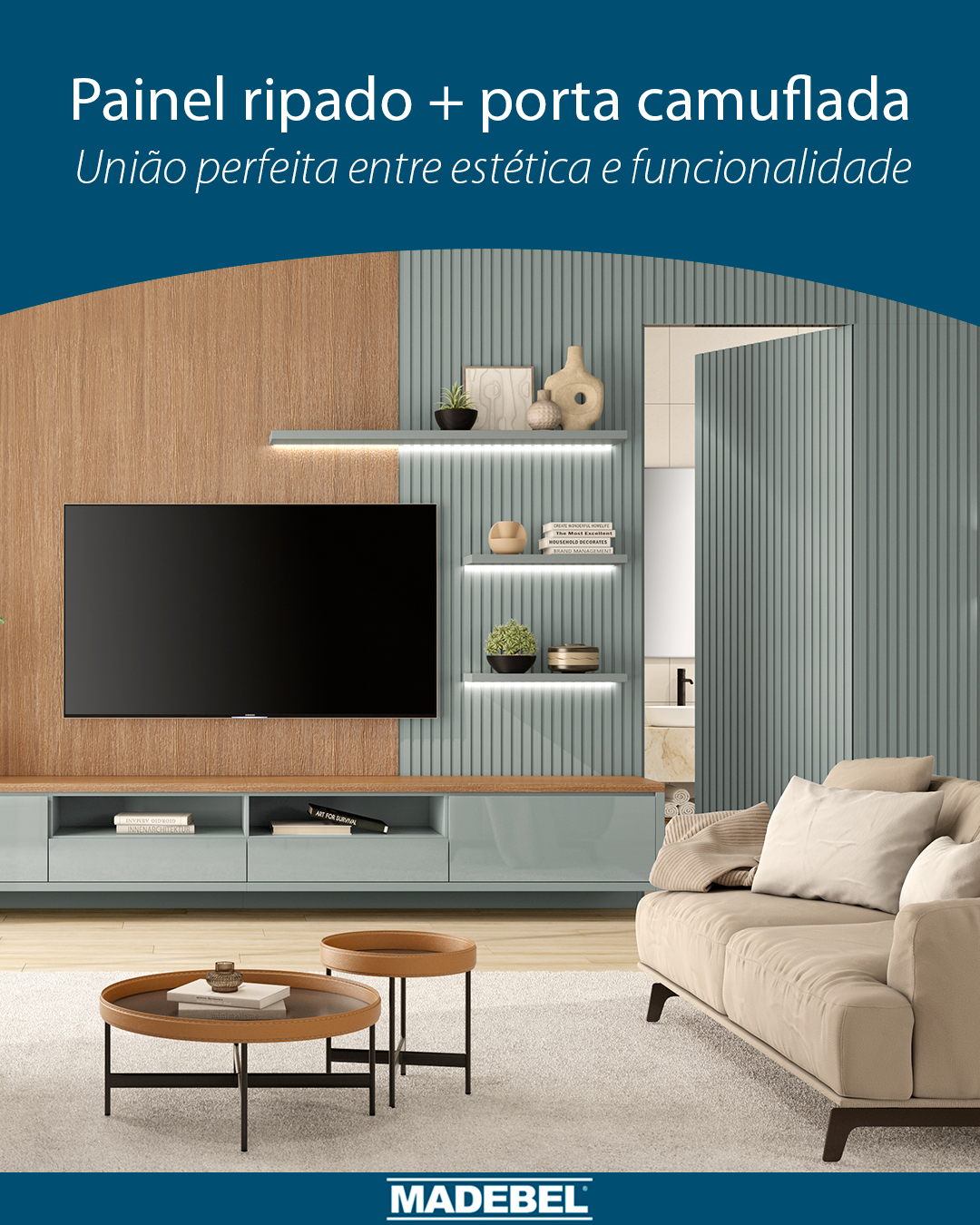 Madebel, - O painel ripado adiciona textura, aconchego e modernidade ao ...