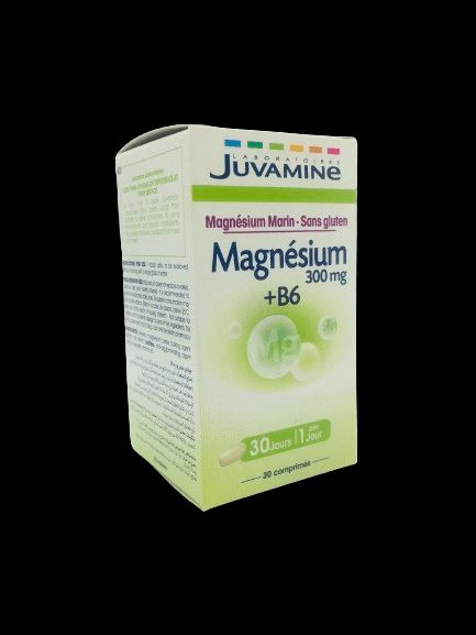JUVAMINE Équilibre Nerveux – Magnésium Marin 300mg + Vitamine B6 – Cure 4 Mois (120 Comprimés)