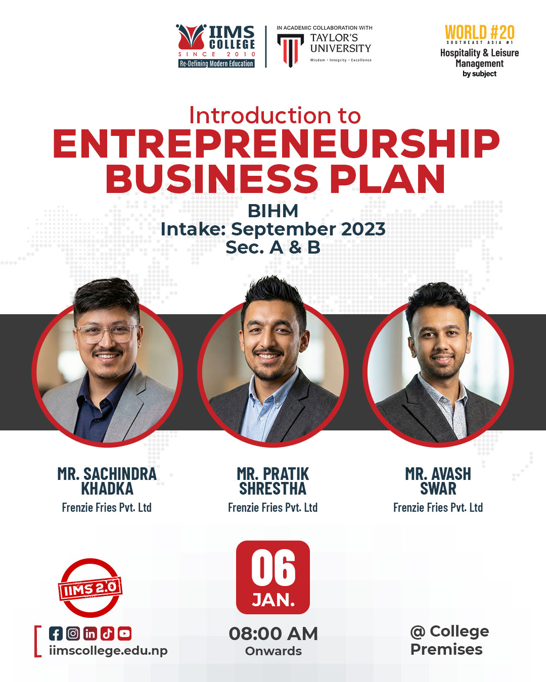 IIMS - Internship Orientation for BHM January 2020 Batch, by Mr. Indra ...