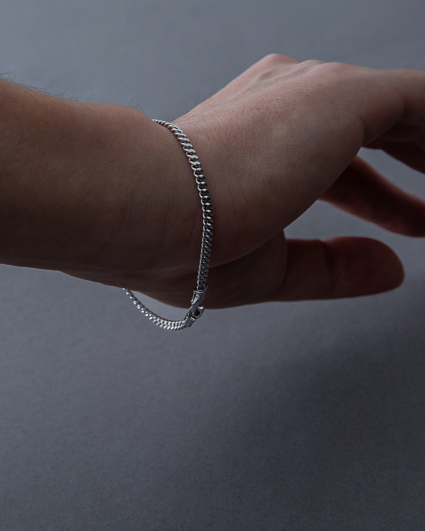 極美品】Curb Bracelet M（シルバー) 7.7インチ
