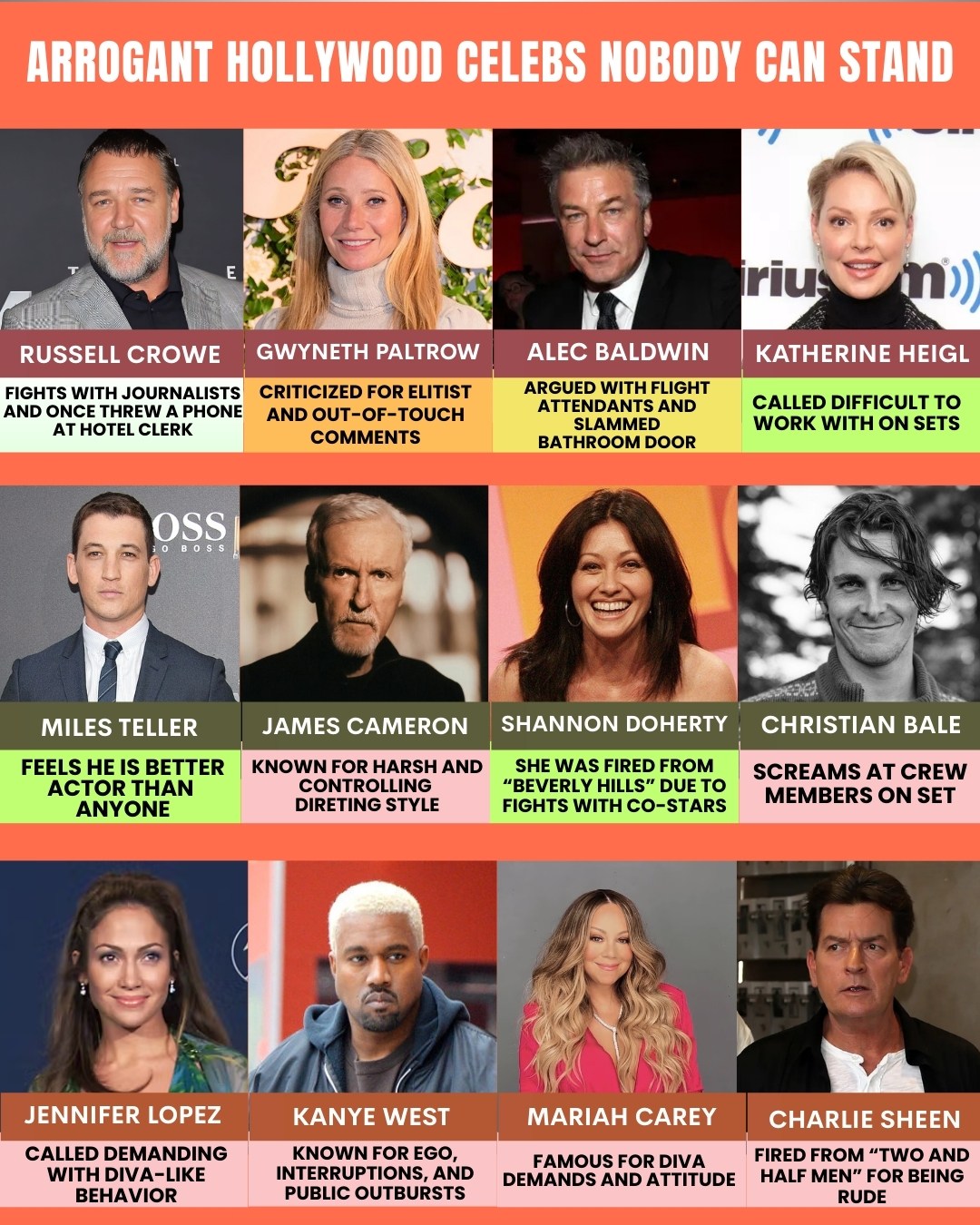 I Love - Hollywood has its share of arrogant stars whose reputations ...