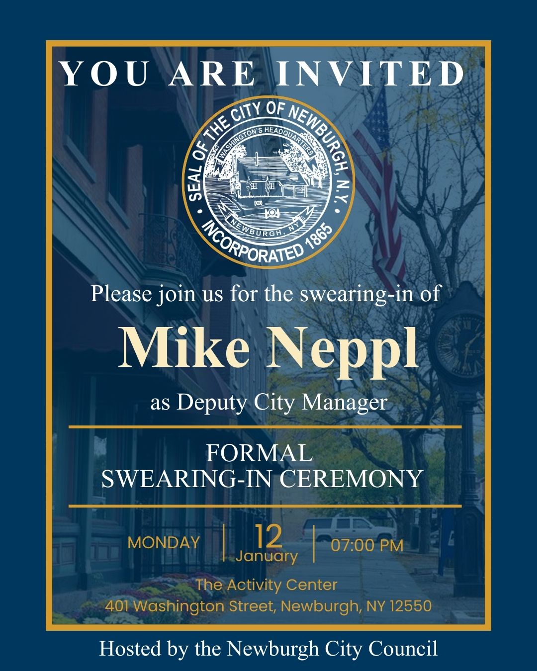 City - 📣You’re invited to the formal Swearing-In Ceremony of Mike Neppl ...