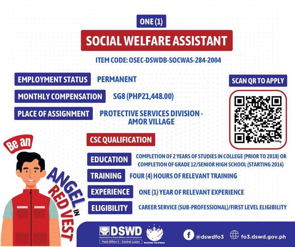 DSWD FO 3 Recruitment added a new... - DSWD FO 3 Recruitment