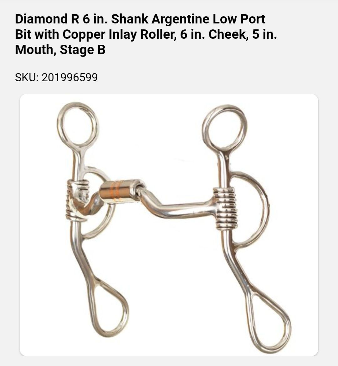 Sherry Cervi Diamond Short Shank O-Ring Square Snaffle