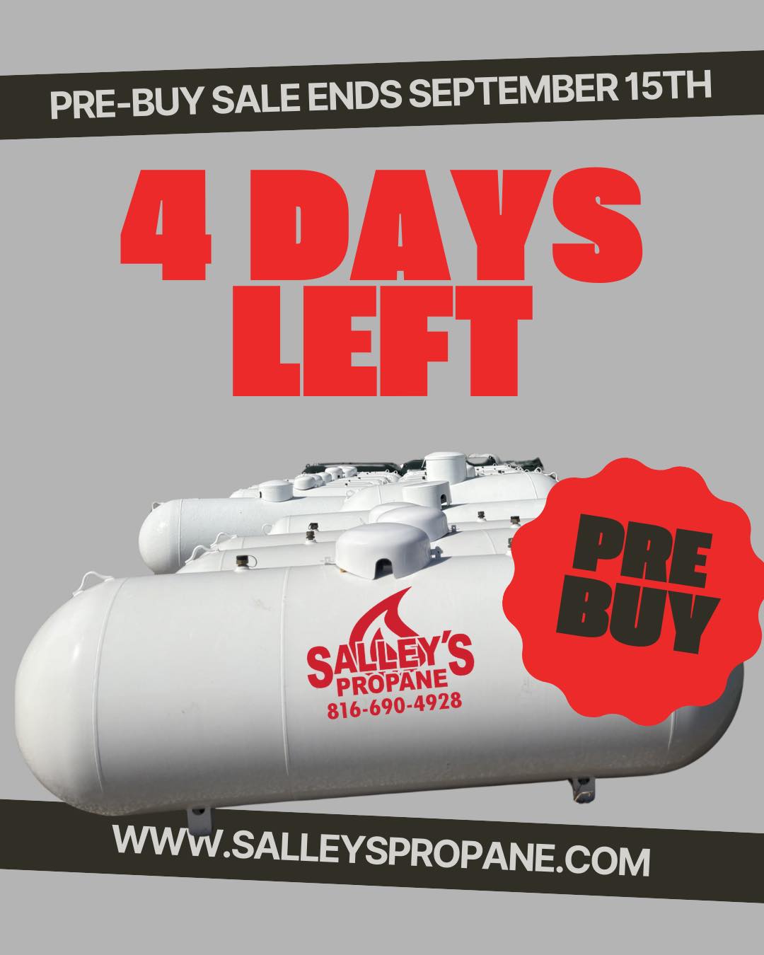 🚨 🚨 Our annual Pre-Buy sale is coming... - Salley's Propane | Facebook