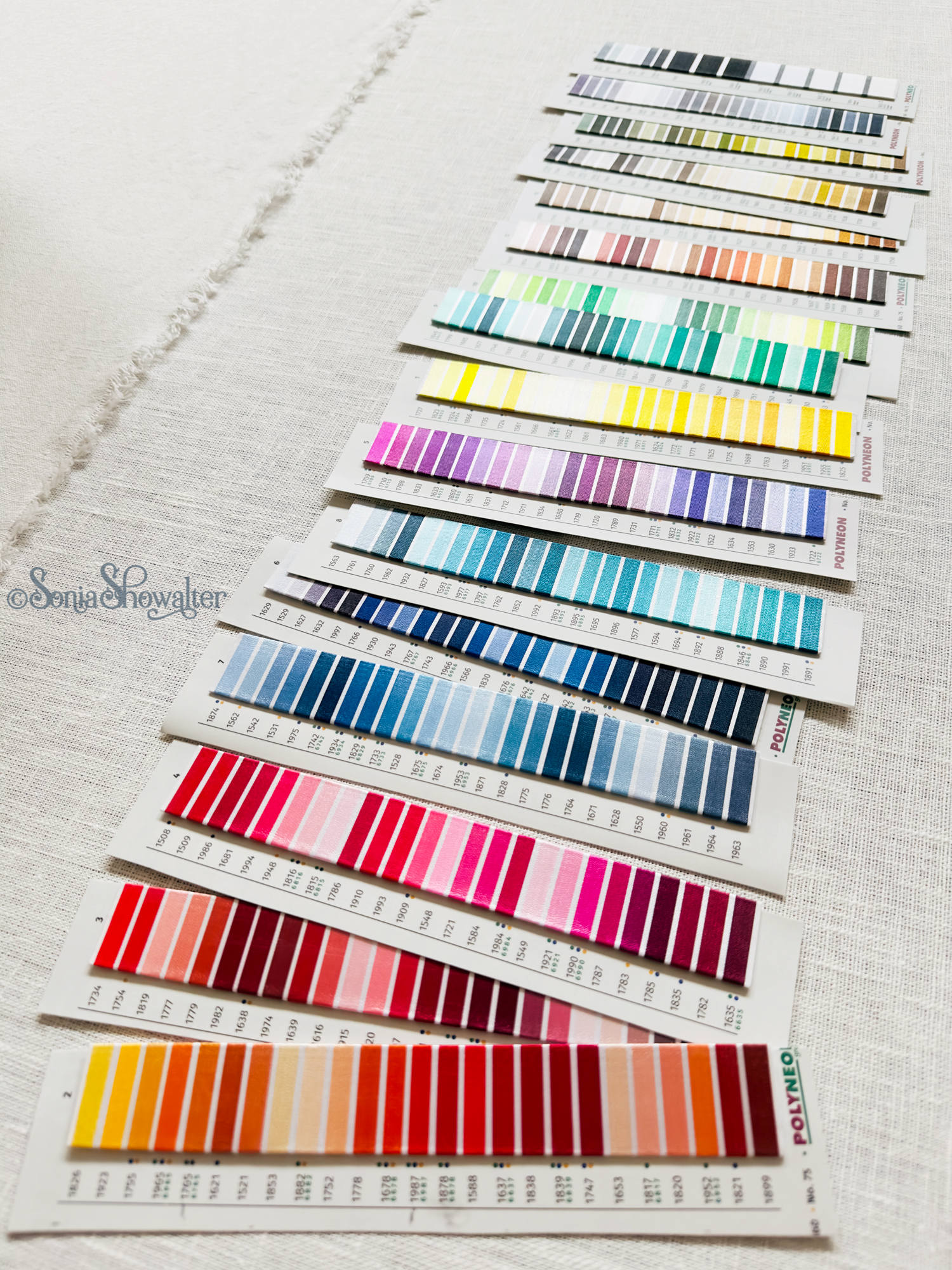 Sonia - I cut up my, brand new, Madeira thread chart so I can make ...