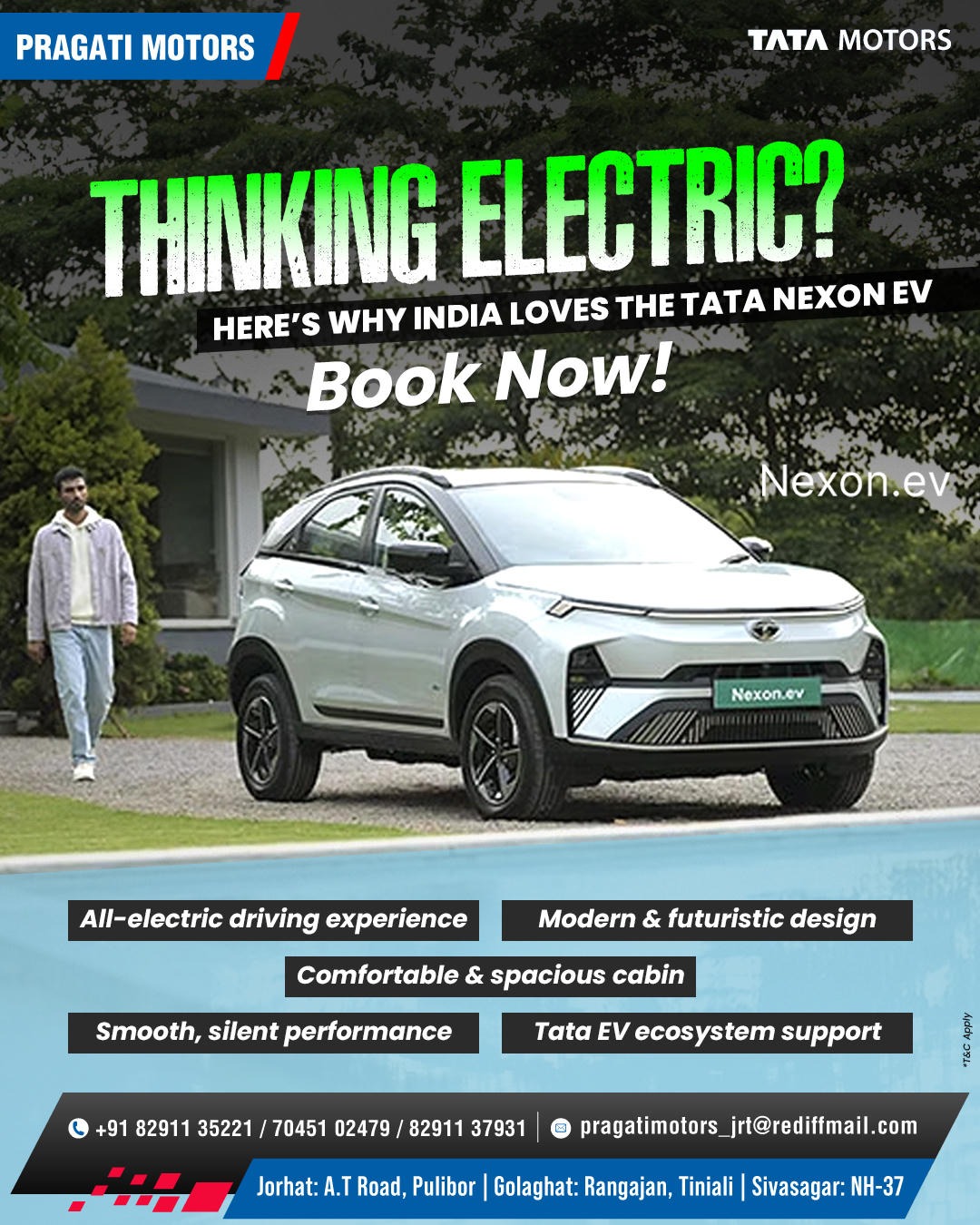 The Tata Nexon EV brings you a smooth, silent, and powerful