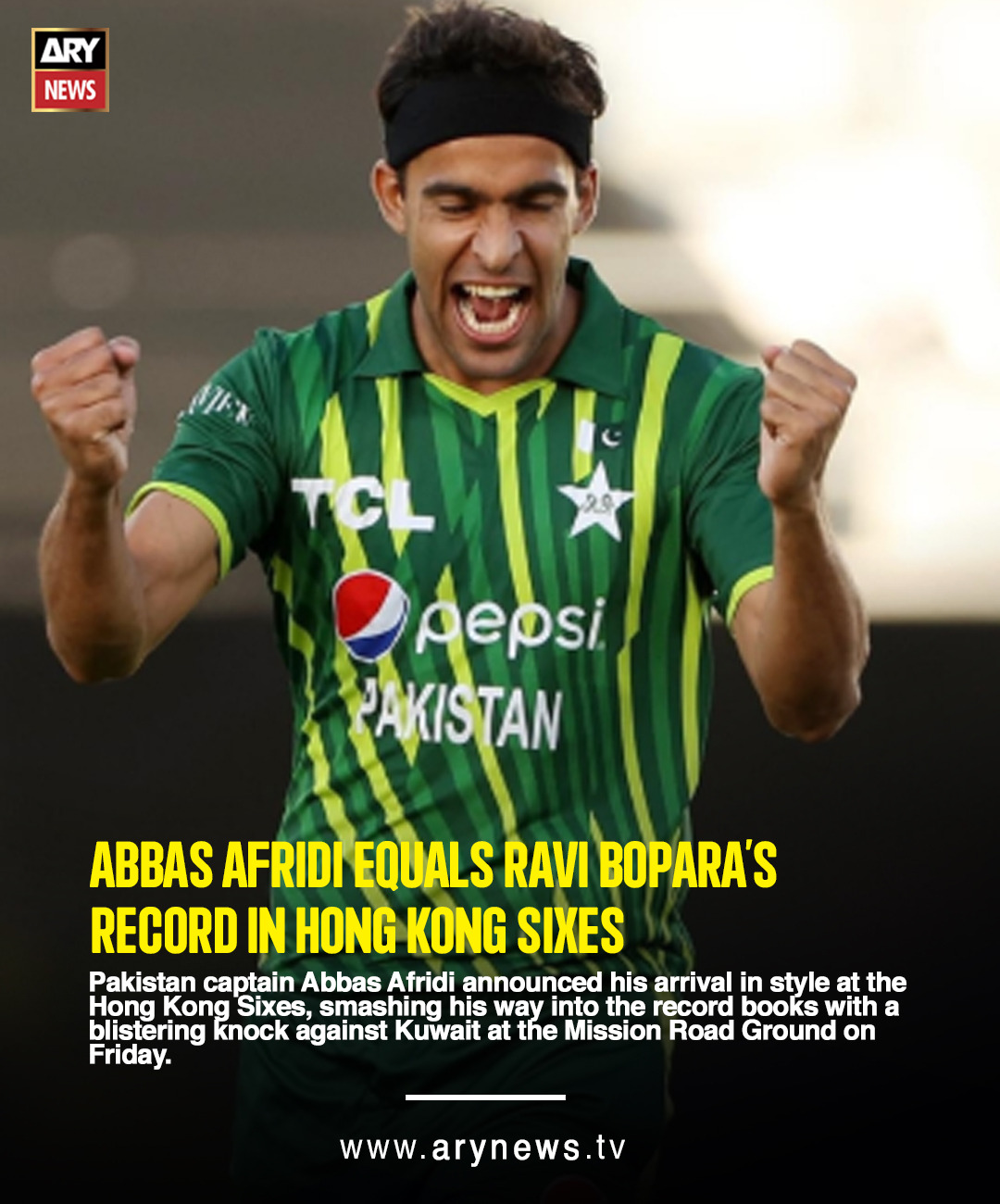 ARY News - Abbas Afridi equals Ravi Bopara’s record in... | Facebook