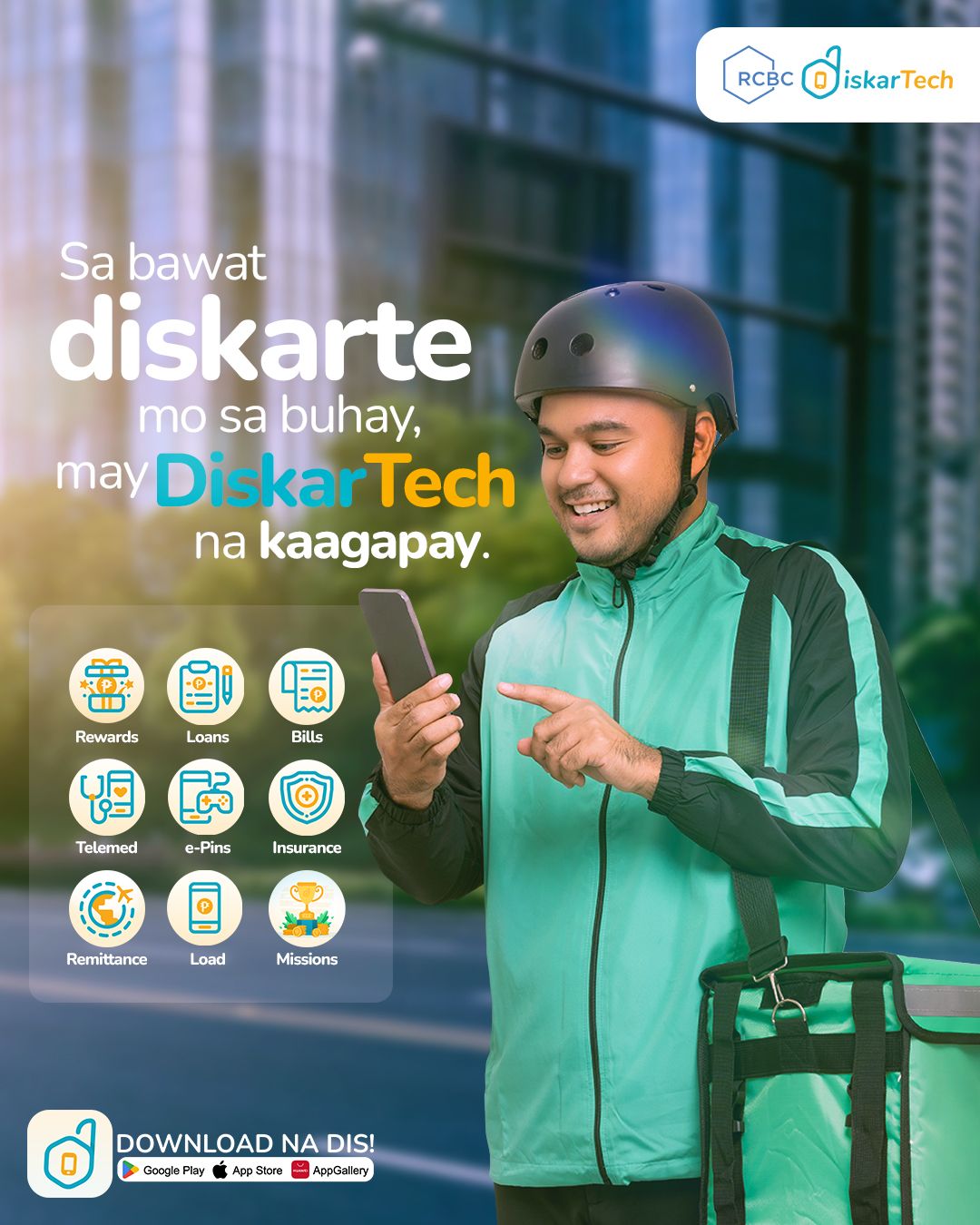 RCBC DiskarTech - Sa mga bayarin, padala, o ipon... | Facebook