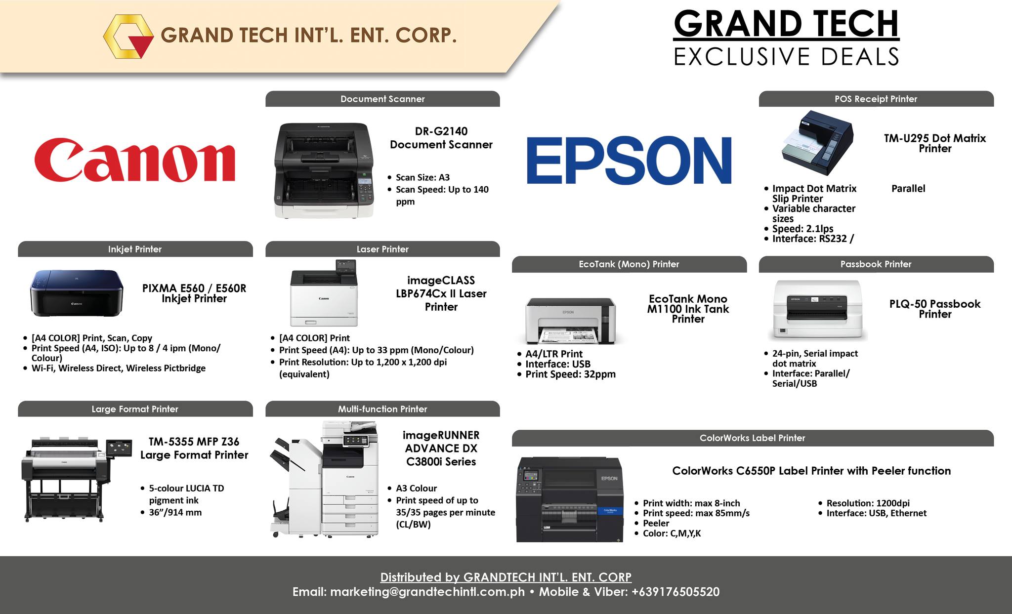 Grandtech - GRAND TECH EXCLUSIVE DEALS November 04, 2025 CANON PRODUCTS ...