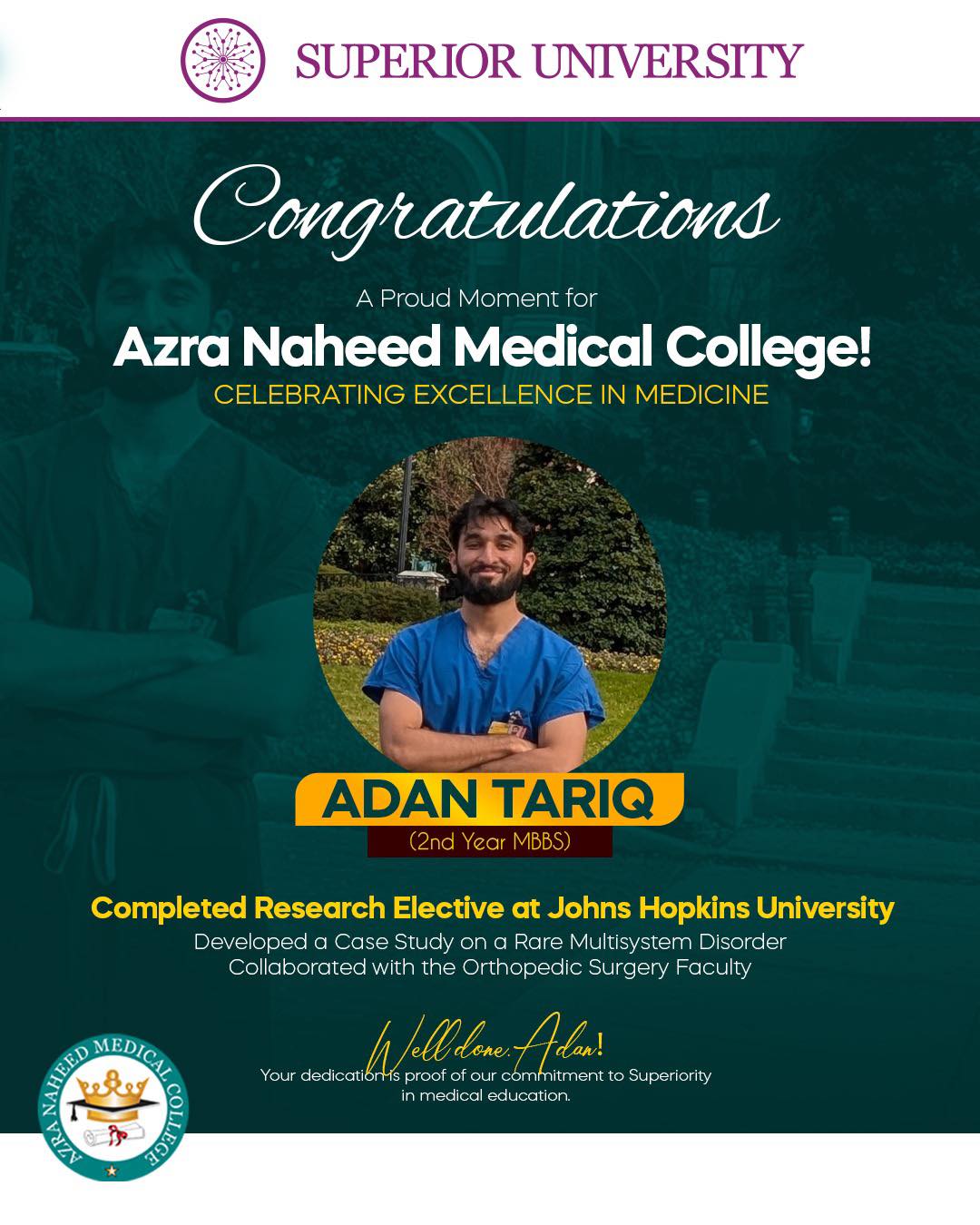 Azra - 𝐀𝐳𝐫𝐚 𝐍𝐚𝐡𝐞𝐞𝐝 𝐌𝐞𝐝𝐢𝐜𝐚𝐥 𝐂𝐨𝐥𝐥𝐞𝐠𝐞 𝐂𝐞𝐥𝐞𝐛𝐫𝐚𝐭𝐞𝐬 𝐄𝐱𝐜𝐞𝐩𝐭𝐢𝐨𝐧𝐚𝐥 𝐒𝐭𝐮𝐝𝐞𝐧𝐭 ...
