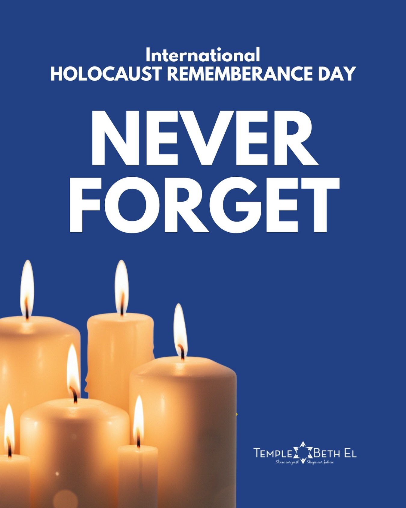 Temple - 🕯️ Holocaust Remembrance Day Today we remember the six million ...