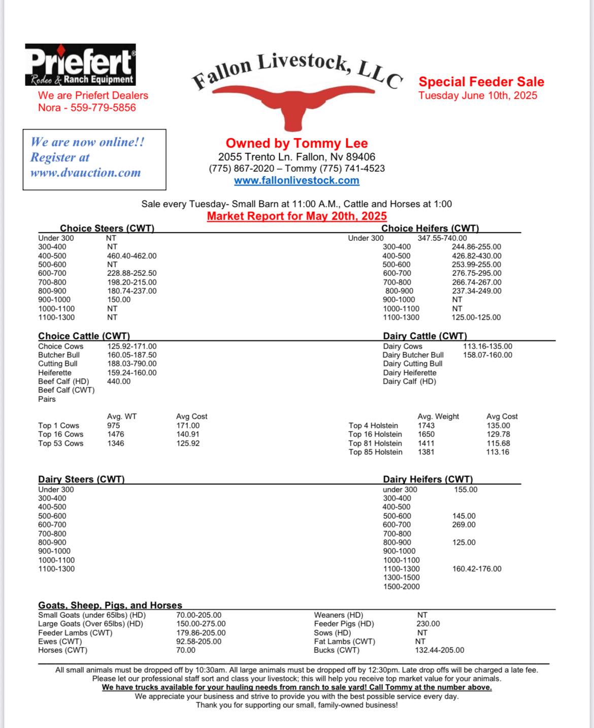 Fallon Livestock, LLC | Fallon NV