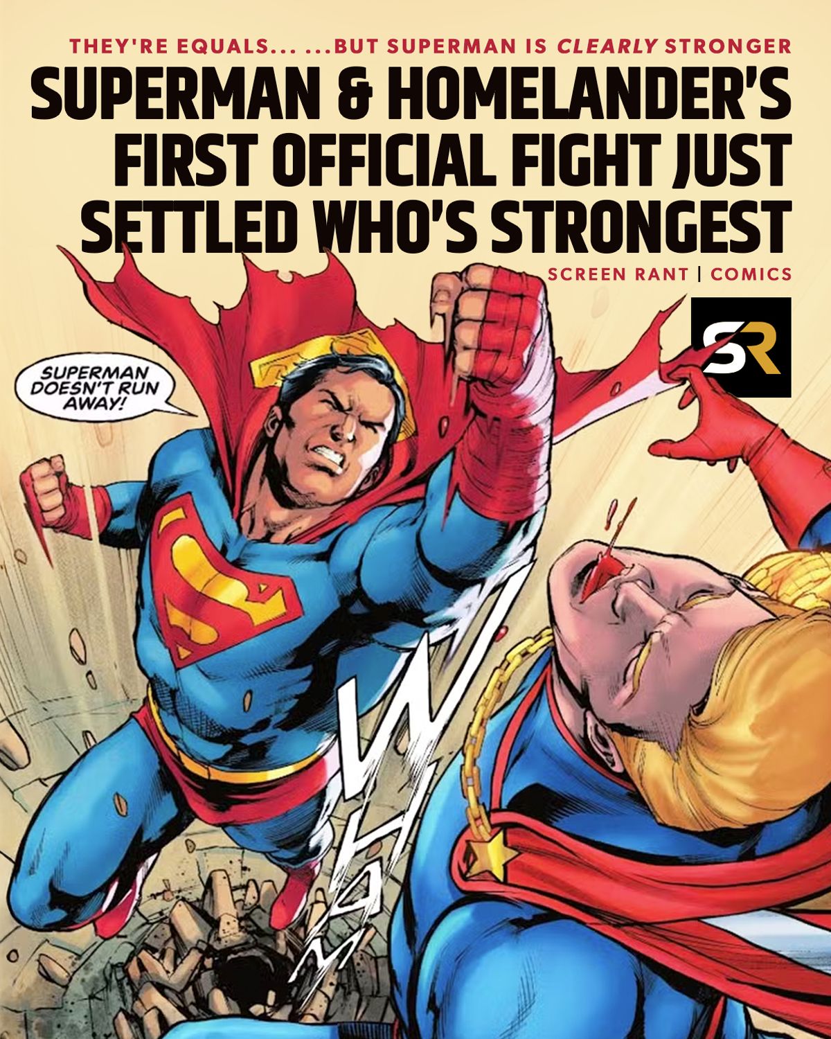 Screen Rant - Homelander's first ever fight against... | Facebook