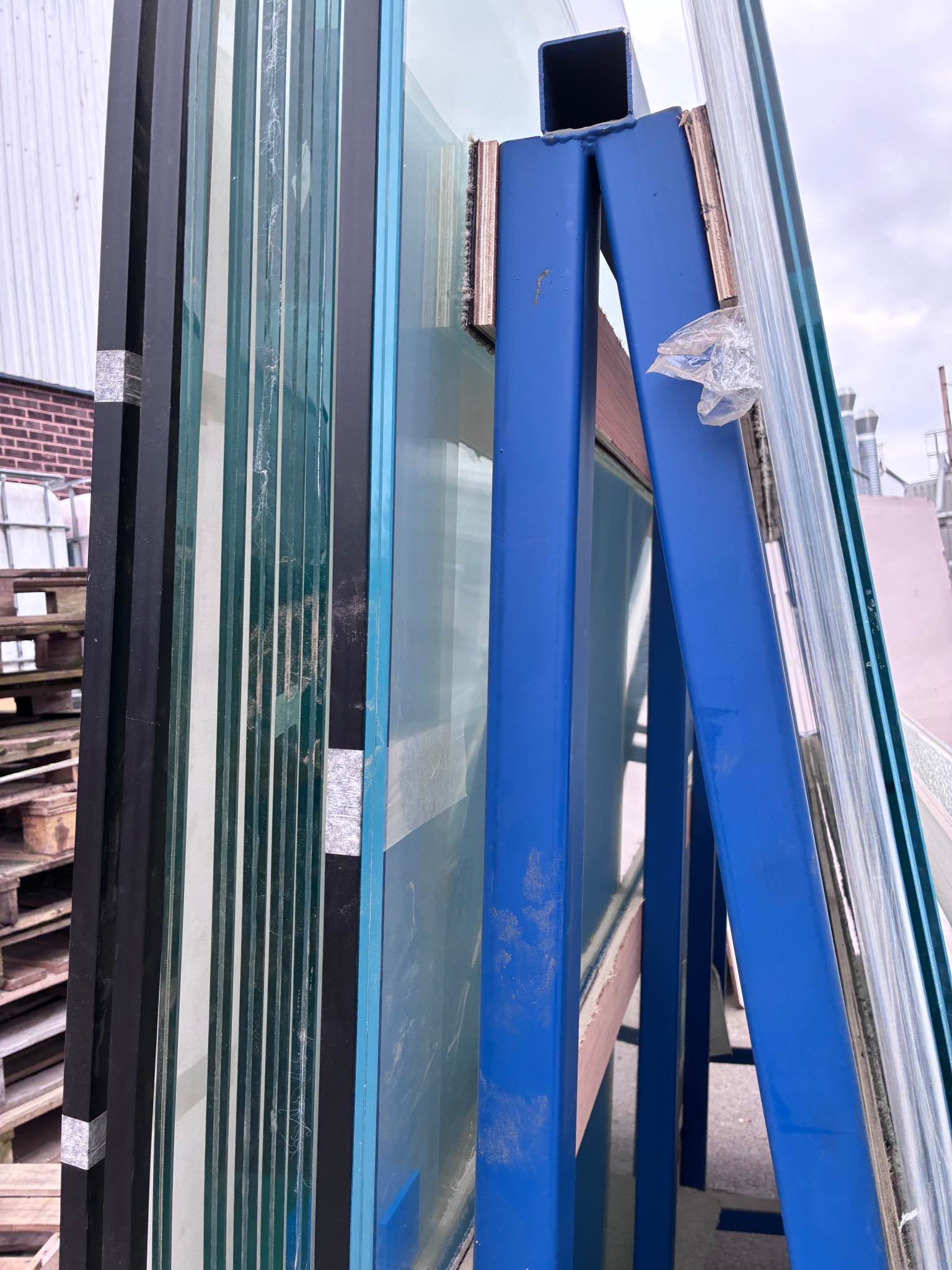 Surplus Double Glazed Glass Panels - 11 Large + 7 Smaller Units ...