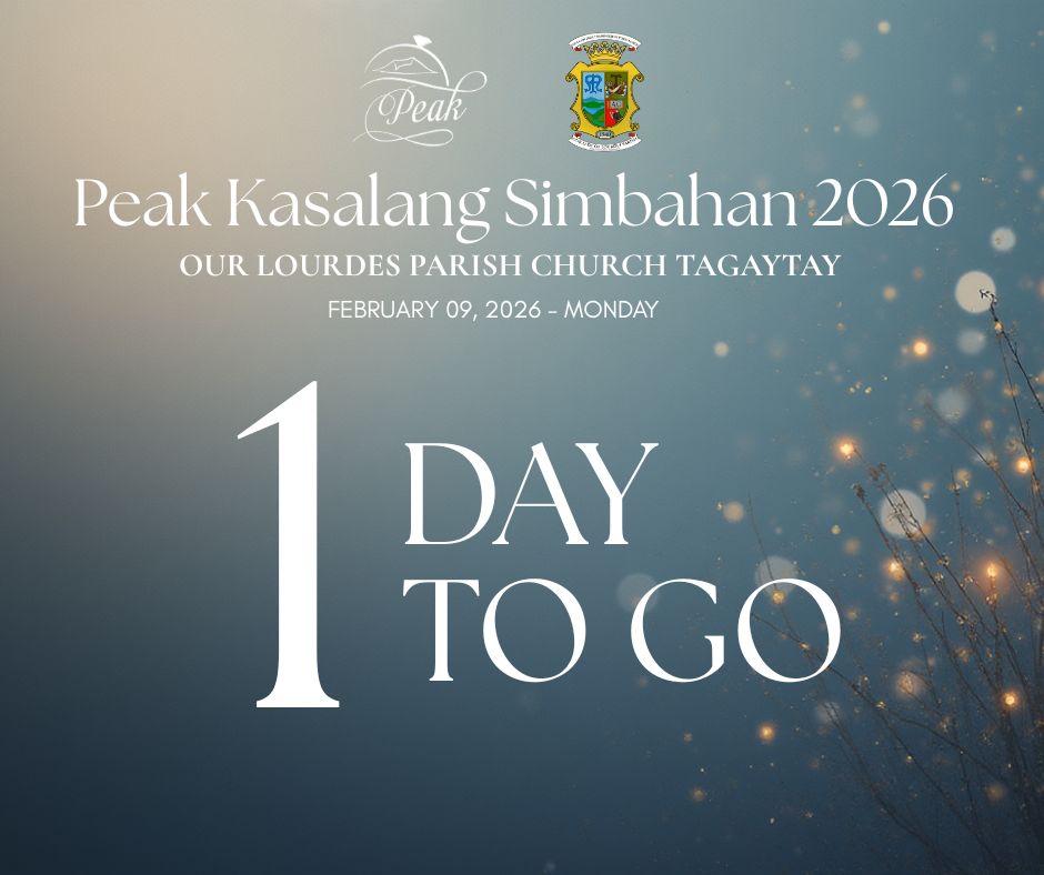 PEAK - PEAK KASALANG SIMBAHAN 2026 ⏳ 1 DAY TO GO! Tomorrow is the day 🤍 ...