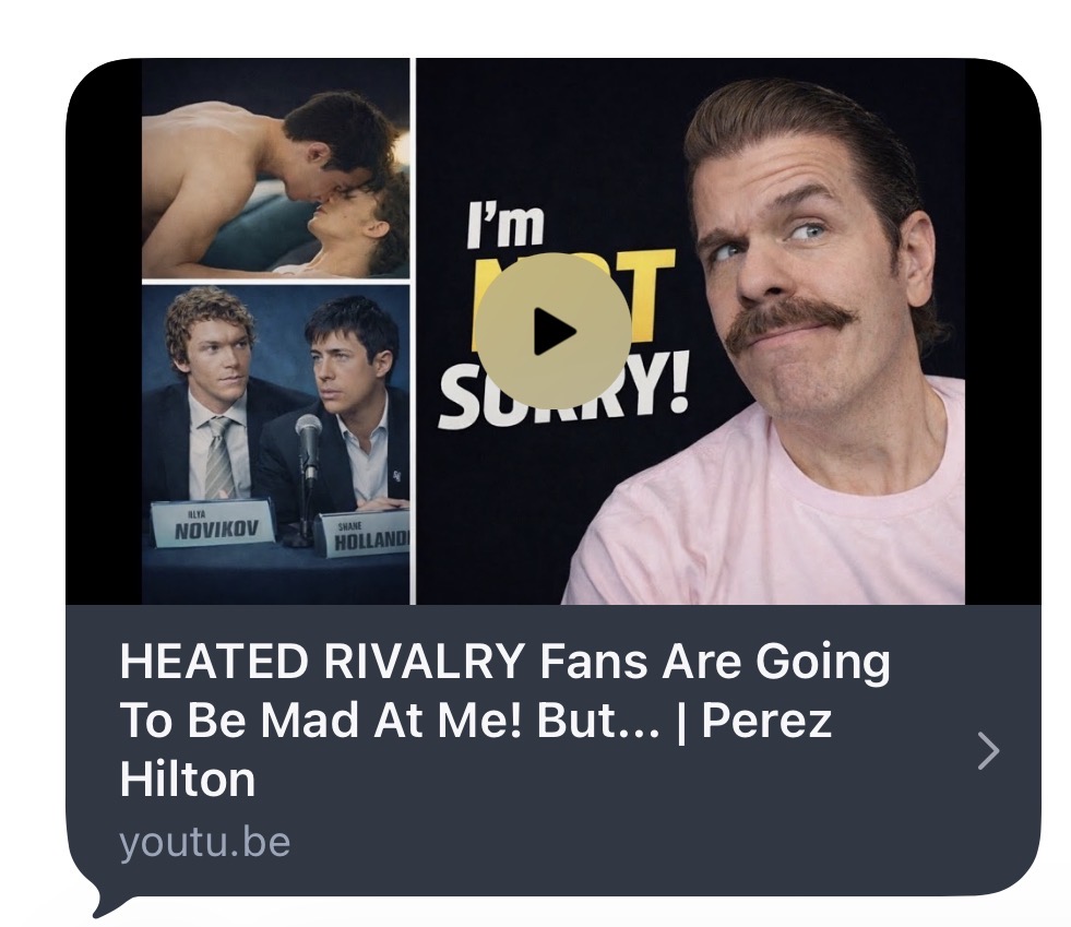PerezHilton.com - HEATED RIVALRY Fans Are Going To Be Mad... | Facebook