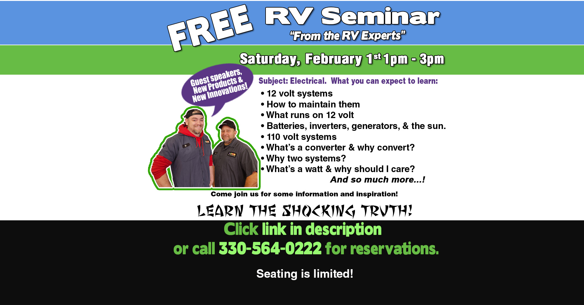 FREE RV Electrical Seminar!