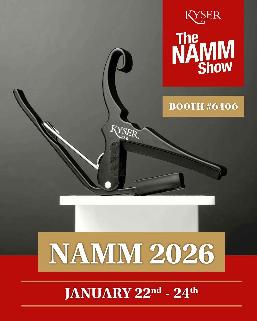 Kyser Capos at NAMM 2026 booth 6406