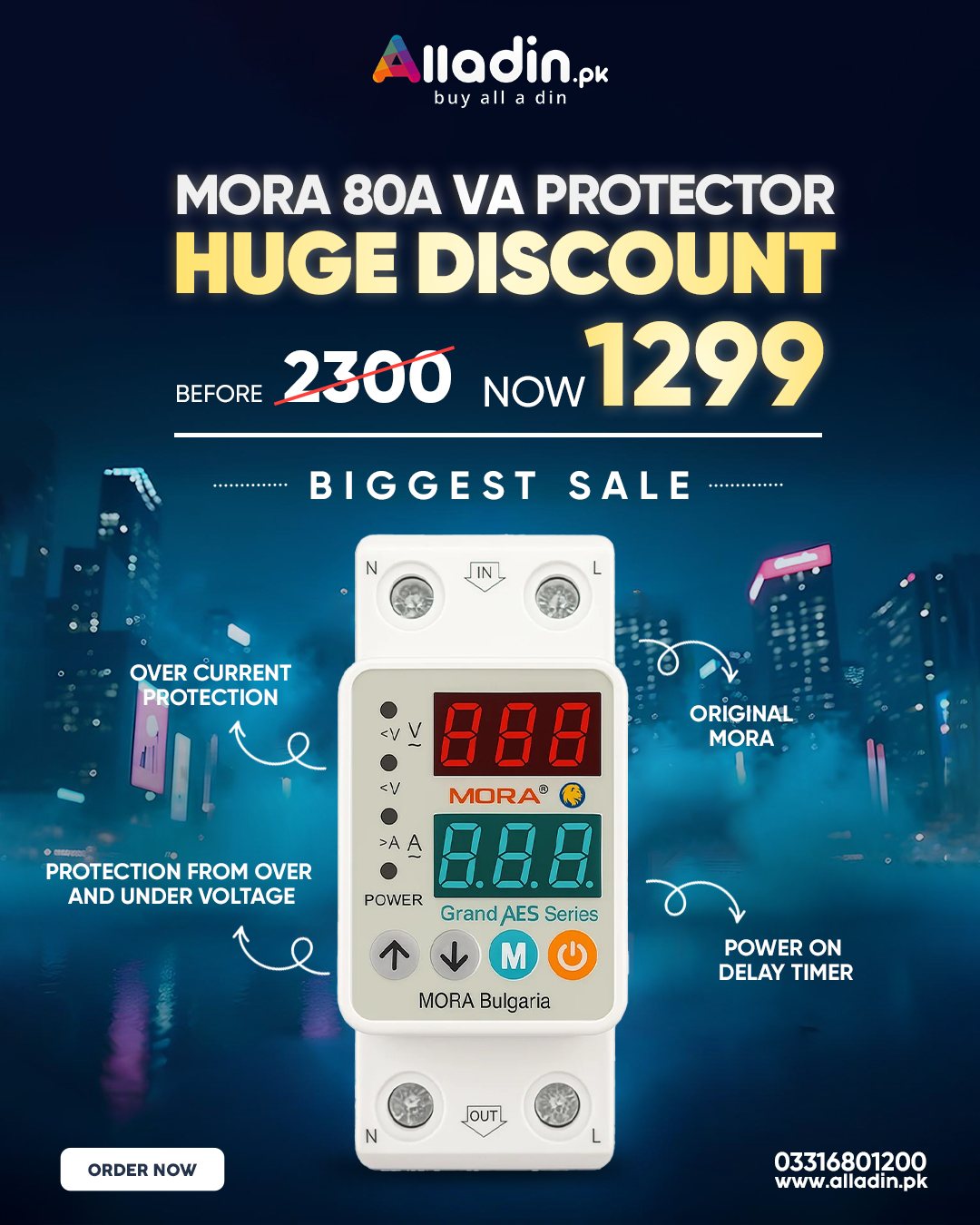 Alladin.pk - ⚡ Mora 80A VA Protector – Smart Protection... | Facebook