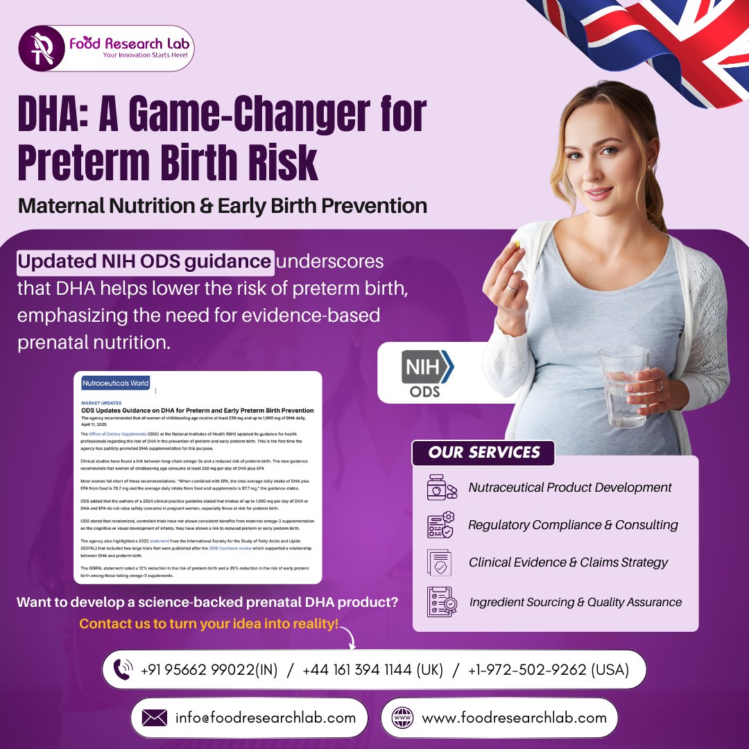 FoodResearchLab - New ODS Guidance on DHA & Preterm Birth Risk At Food ...