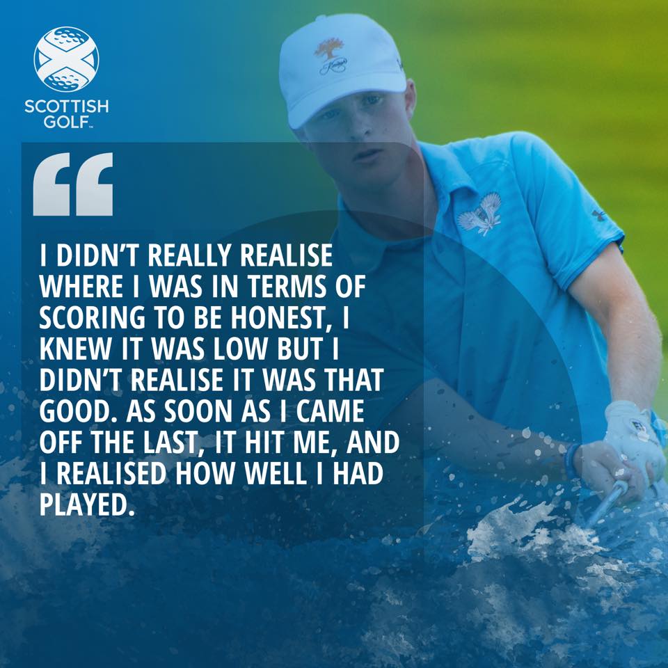 Scottish Golf - 💭 | David Rudd discusses his course record...