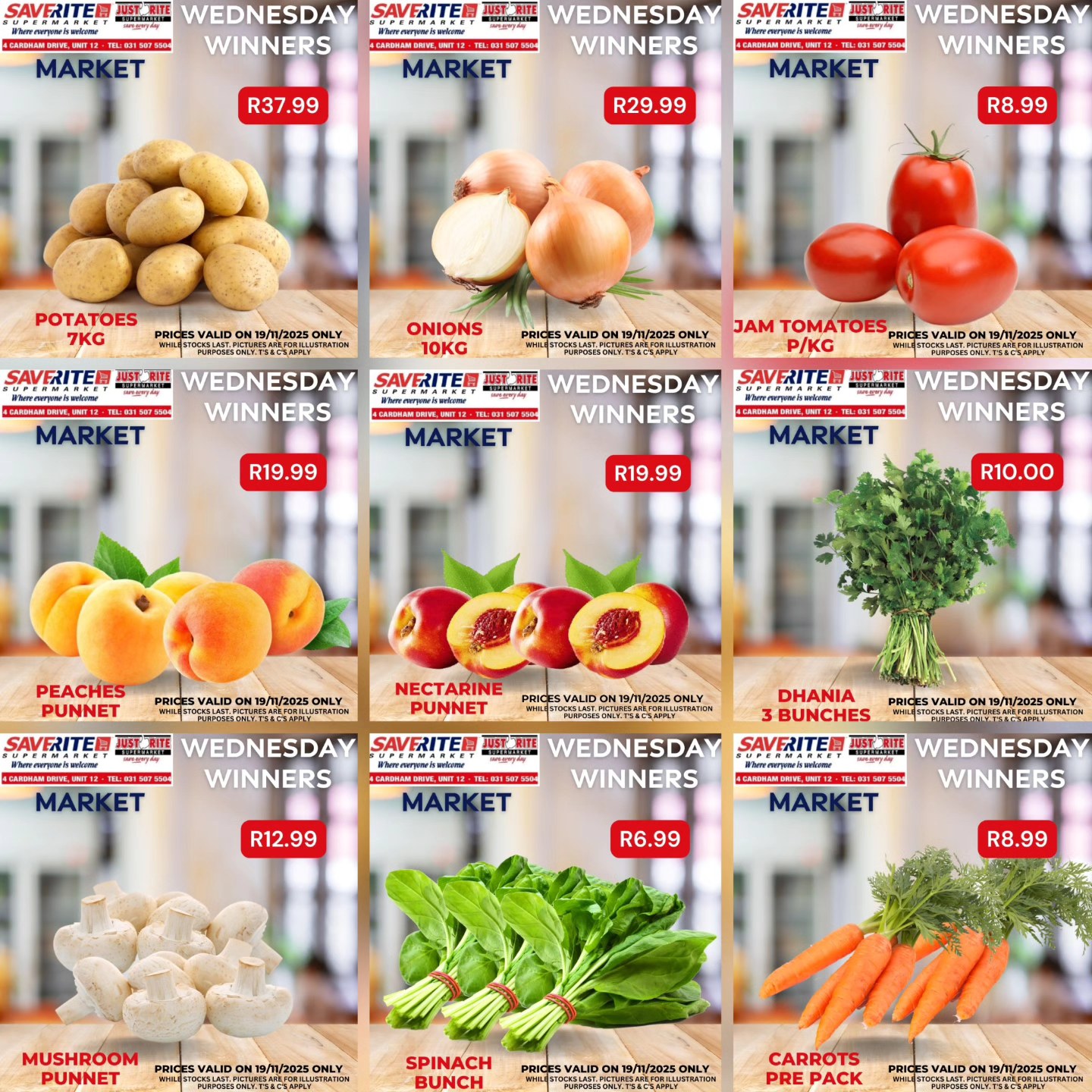 🔵🔴 Wednesday Winners 🔴🔵 More specials... - Saverite Justrite | Facebook