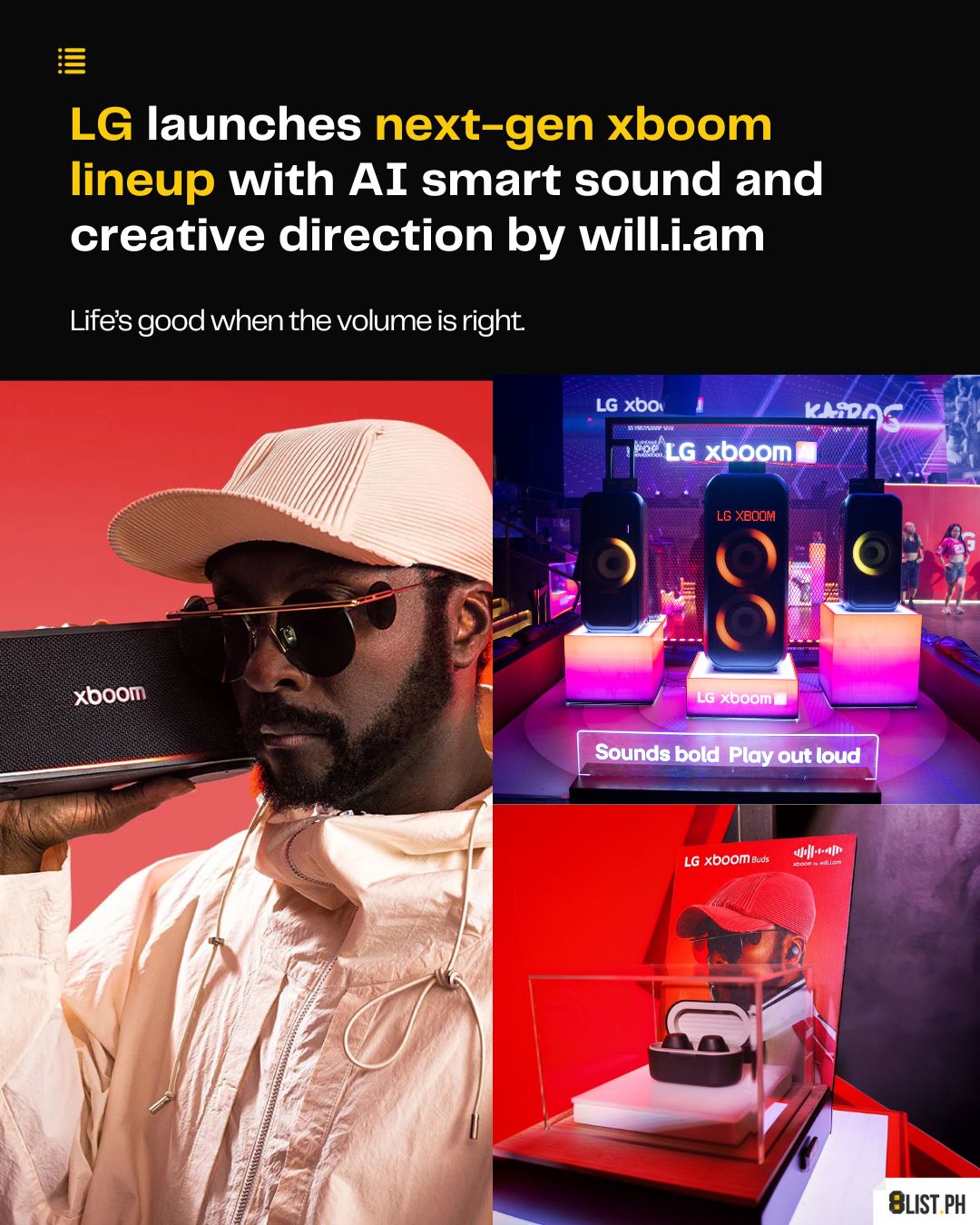 Designed with AI Calibration feature, the LG xboom Stage 301