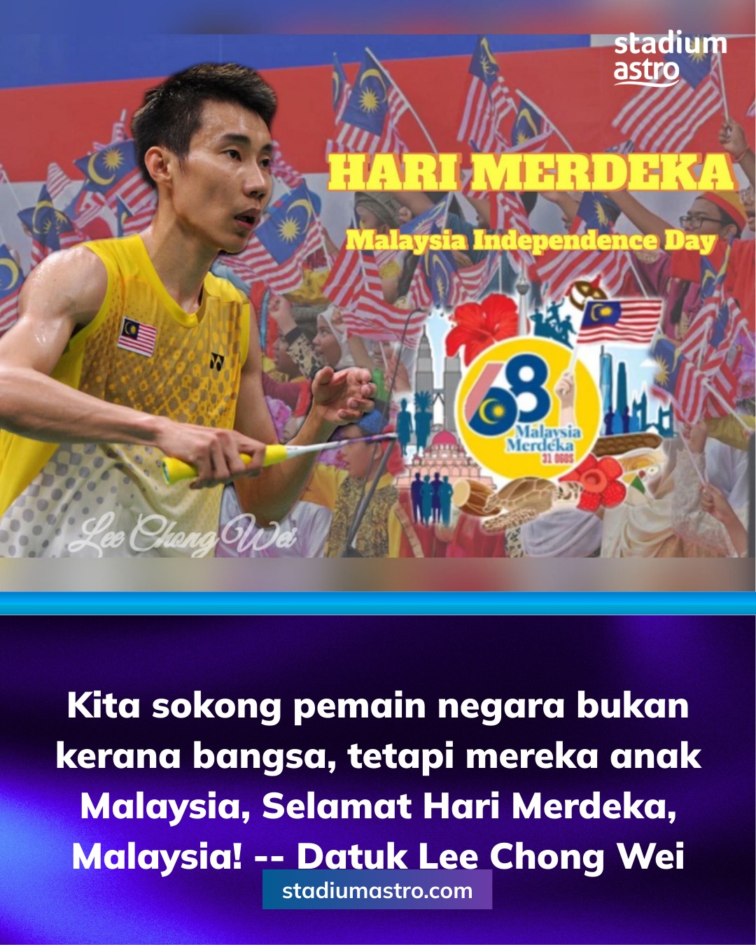 Astro Arena - Kita sokong pemain negara bukan kerana... | Facebook