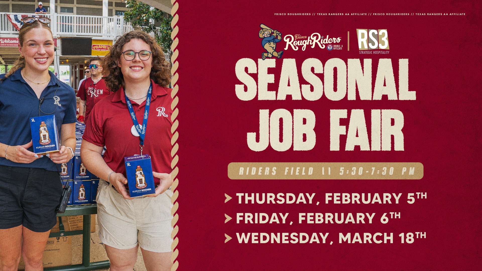 Frisco - We are hiring for seasonal positions! ⚾️ Ushers ⚾️ Kids Zone ...