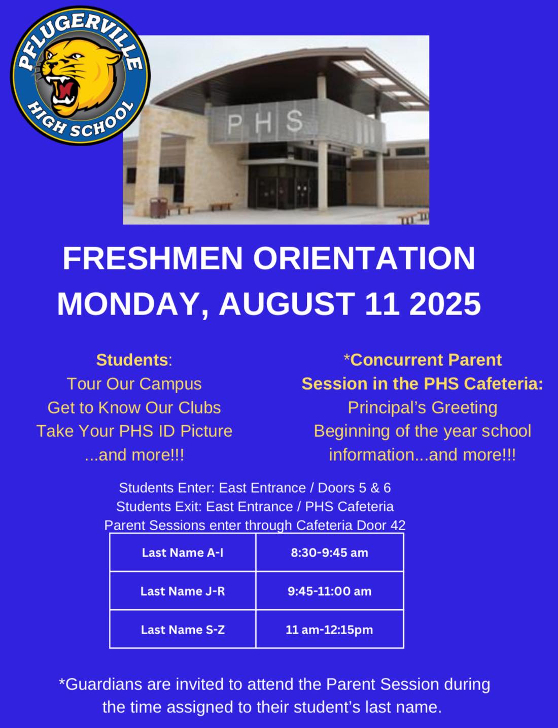 Pflugerville - 📣 **Save-the-Date 9th Grade Panther Pfamilies!** 🐾 We’re ...