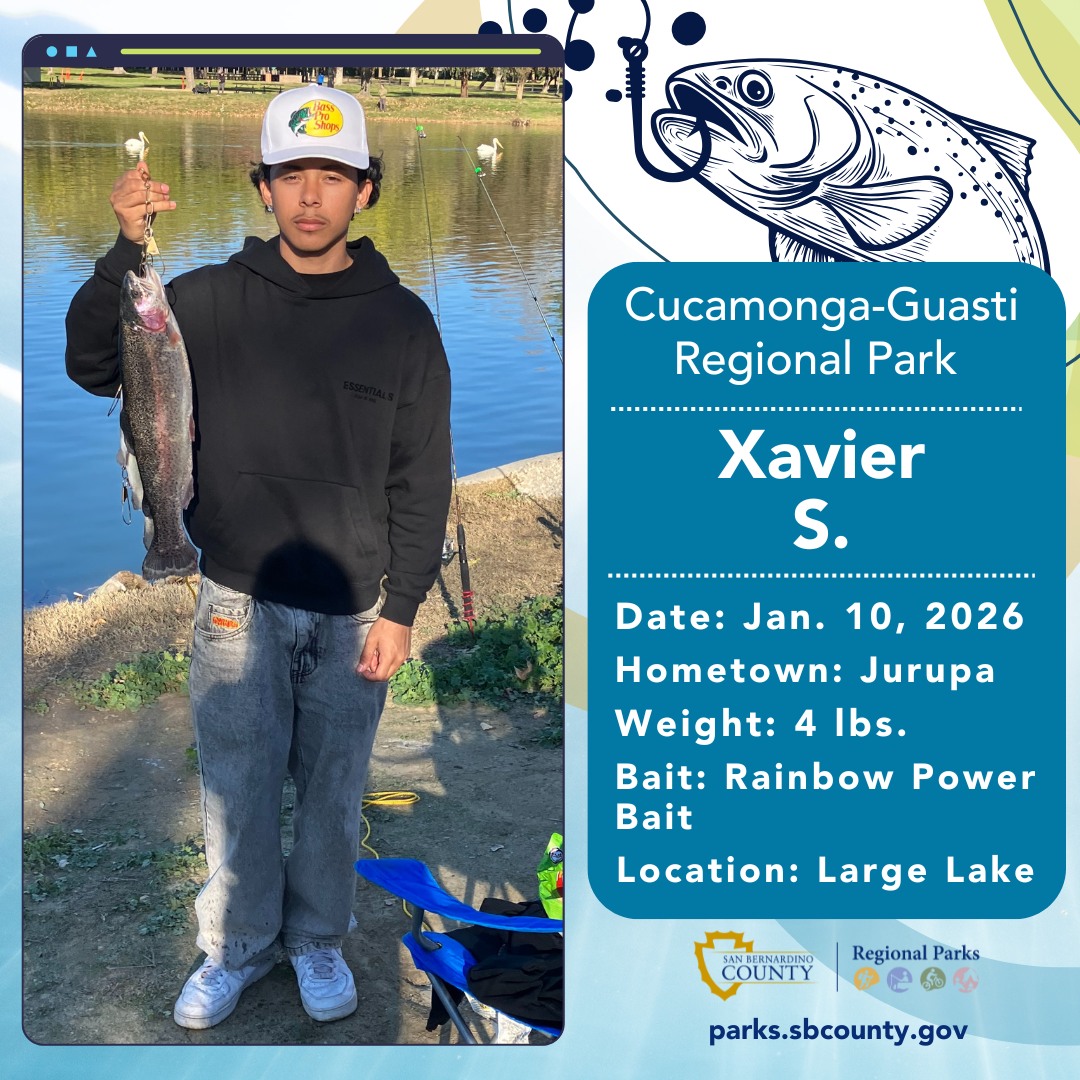 San - CATCH OF THE DAY! A big congrats to Xavier from Jurupa on his 4 ...