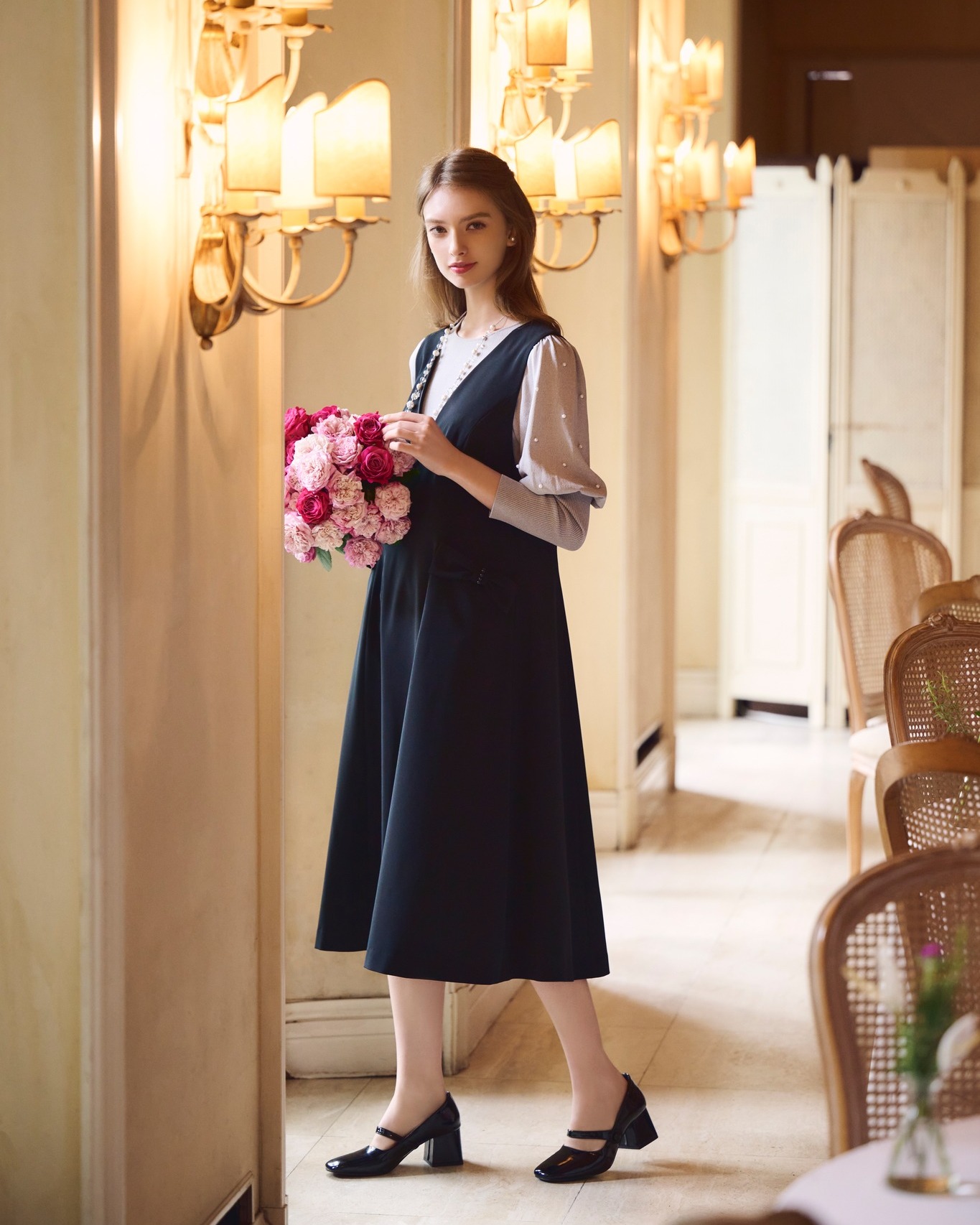 Runway ロザリーRent ムーンthe Side Ribbon Jersey Dress ロザリー