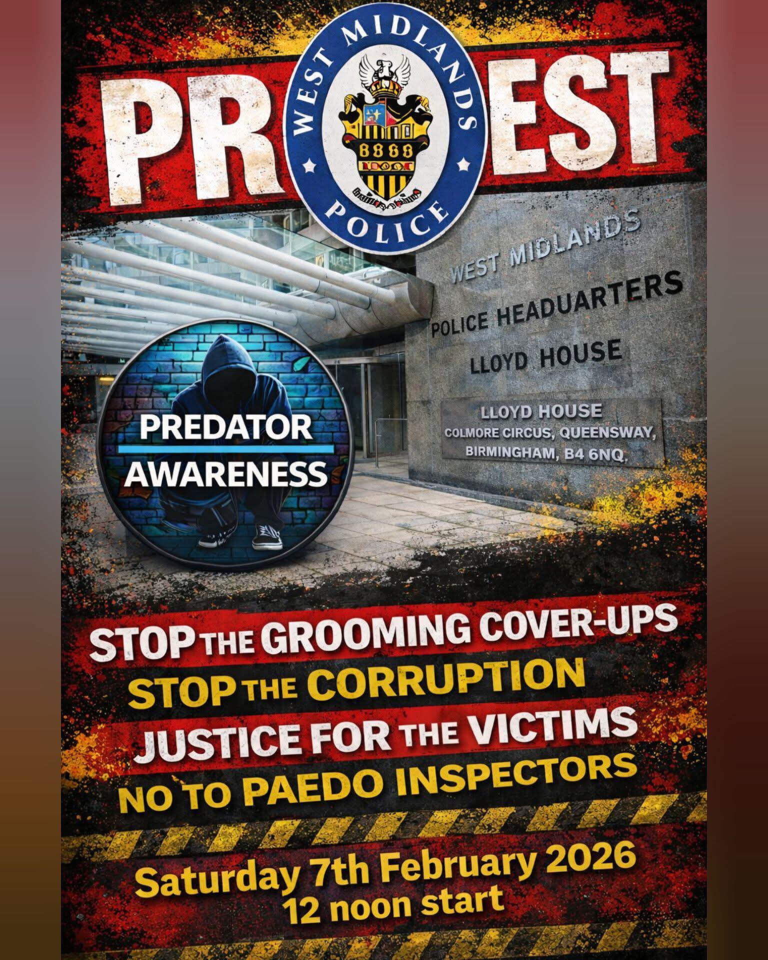 Predator - OUR 2026 CAMPAIGN KICKS OFF IN BIRMINGHAM OUR FIRST PROTEST ...