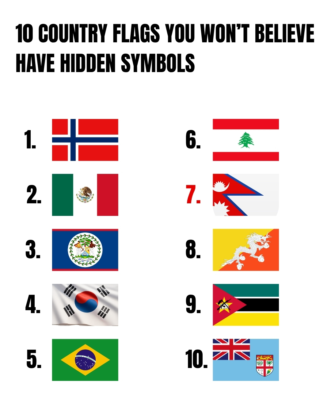Fiery - 🌍 Some country flags hide secrets you won’t believe. Number 7 ...