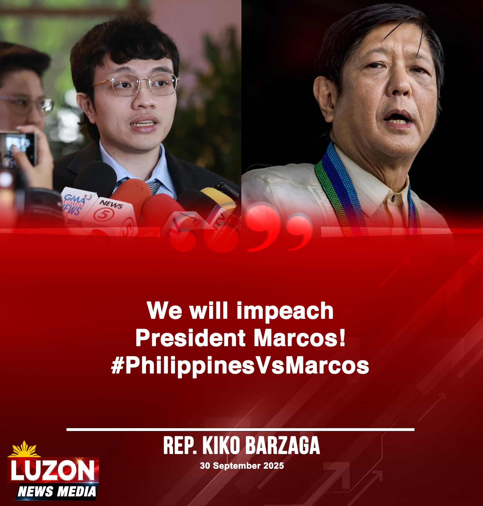 Luzon - Panawagan ni Rep. Kiko Barzaga: Impeach Pres. Marcos! #LNM ...