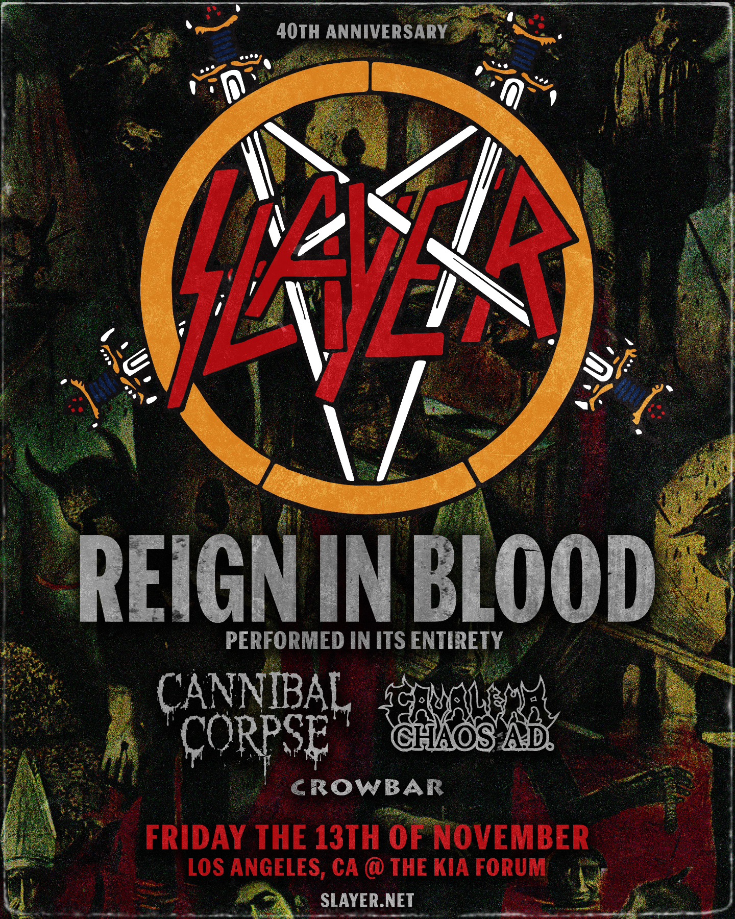 SLAYER Announces Two U.S. Dates Celebrating 40 Years Of 'Reign In