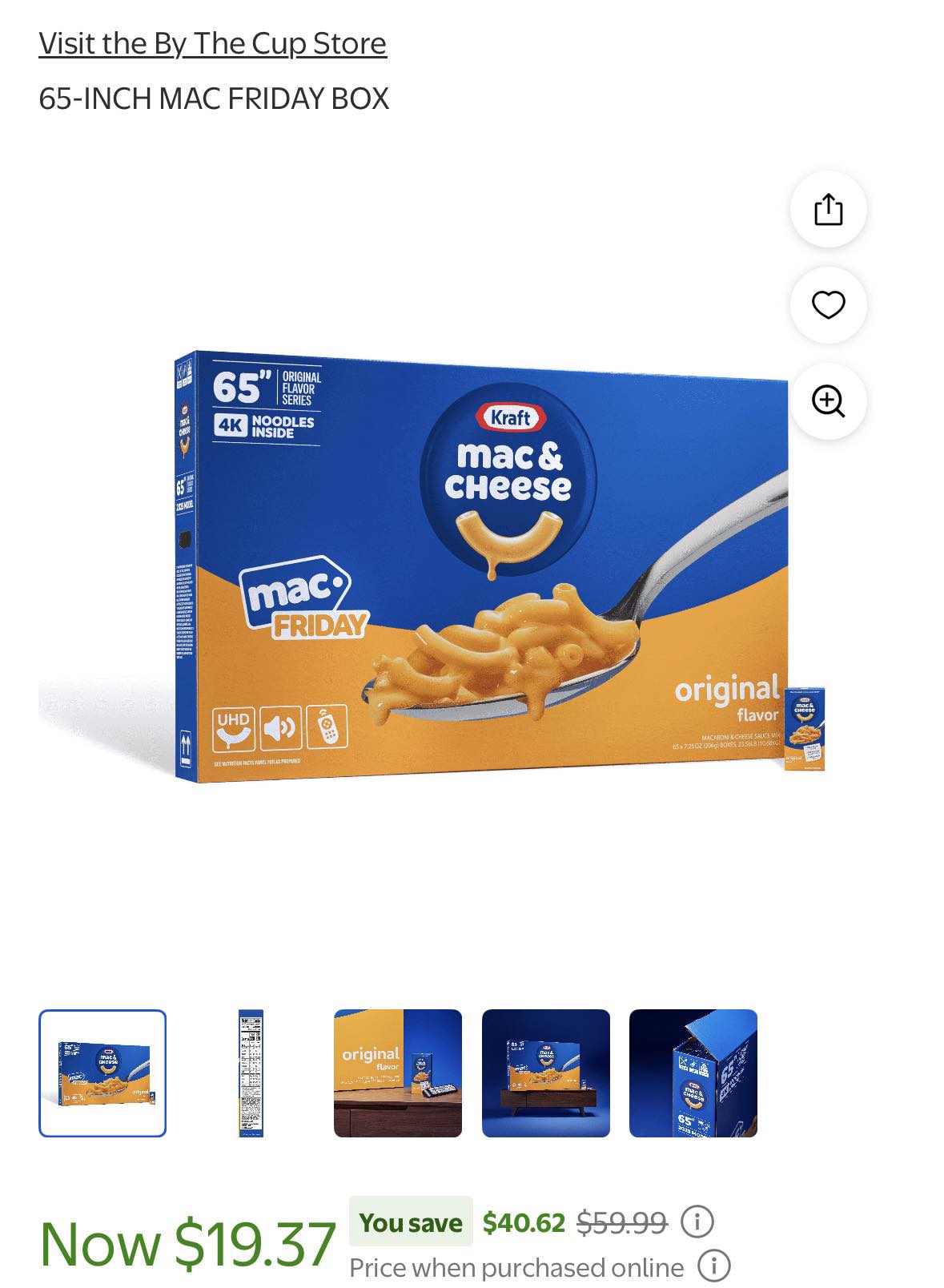 Deals With Jack - 👀This 65” TV box full of Kraft Mac &... | Facebook