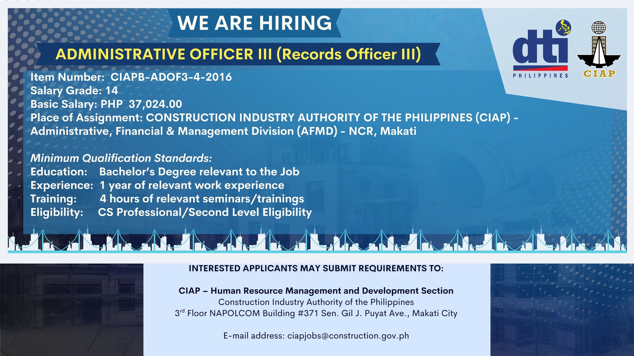 𝐖𝐄 𝐀𝐑𝐄 𝐇𝐈𝐑𝐈𝐍𝐆! The Construction Industry Authority of the Philippines ...