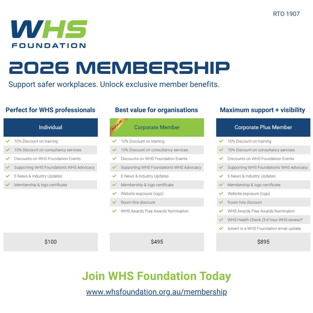WHS Foundation - Ready to invest in safer work for 2026?... | Facebook