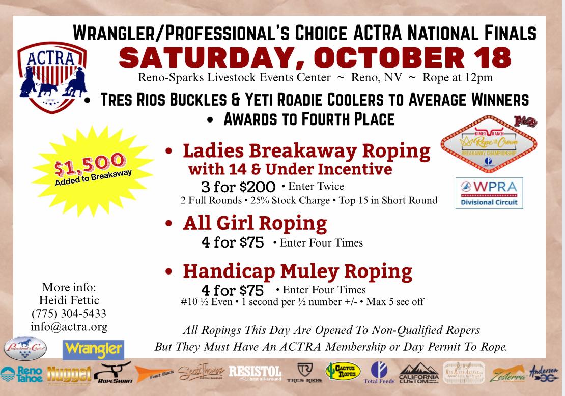 ACTRA - American Cowboys Team Roping Association | Boise ID