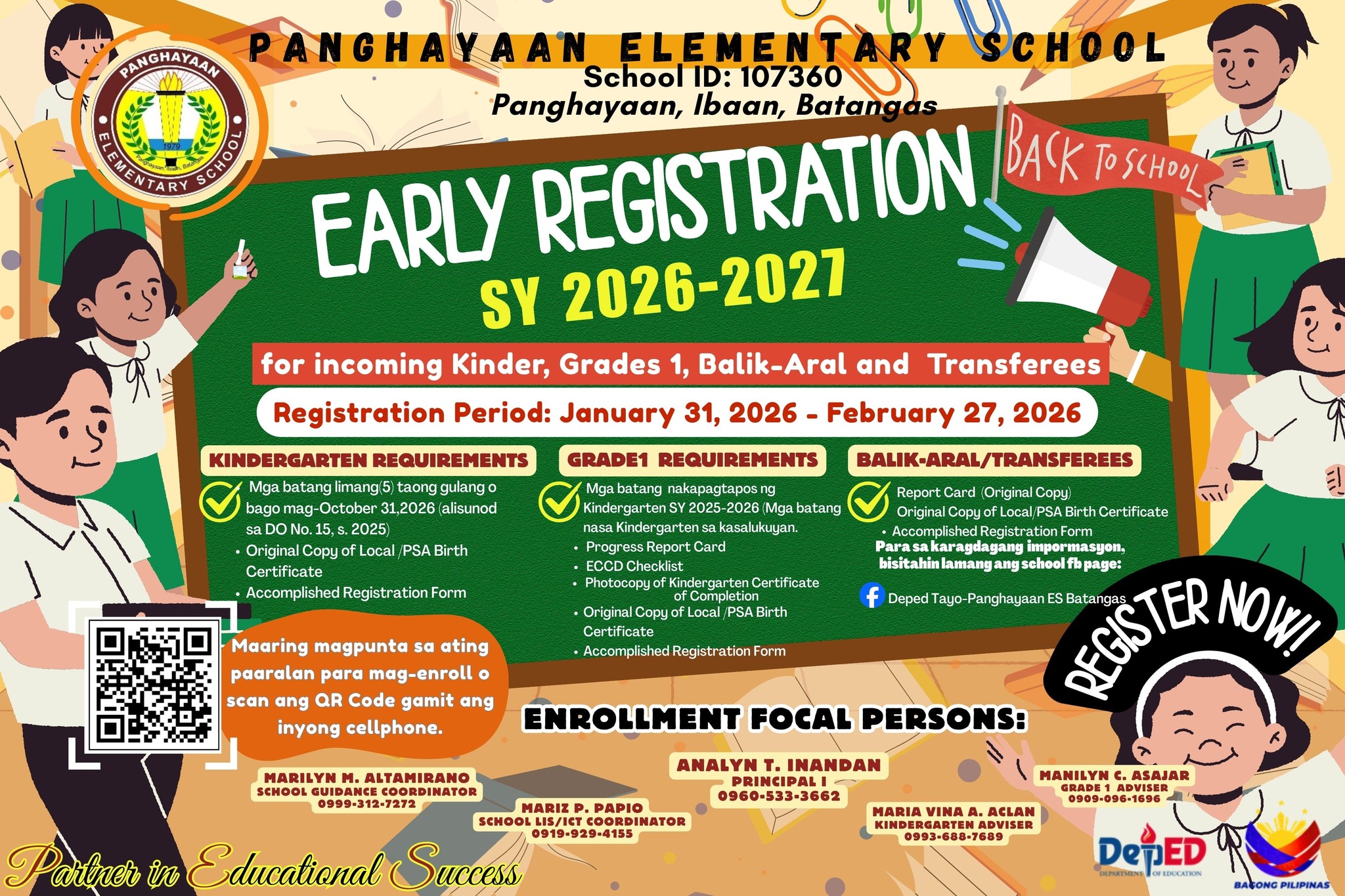 DepEd - 𝐄𝐀𝐑𝐋𝐘 𝐑𝐄𝐆𝐈𝐒𝐓𝐑𝐀𝐓𝐈𝐎𝐍 for SY 2026-2027 JANUARY 31-FEBRUARY 27,2026 ...