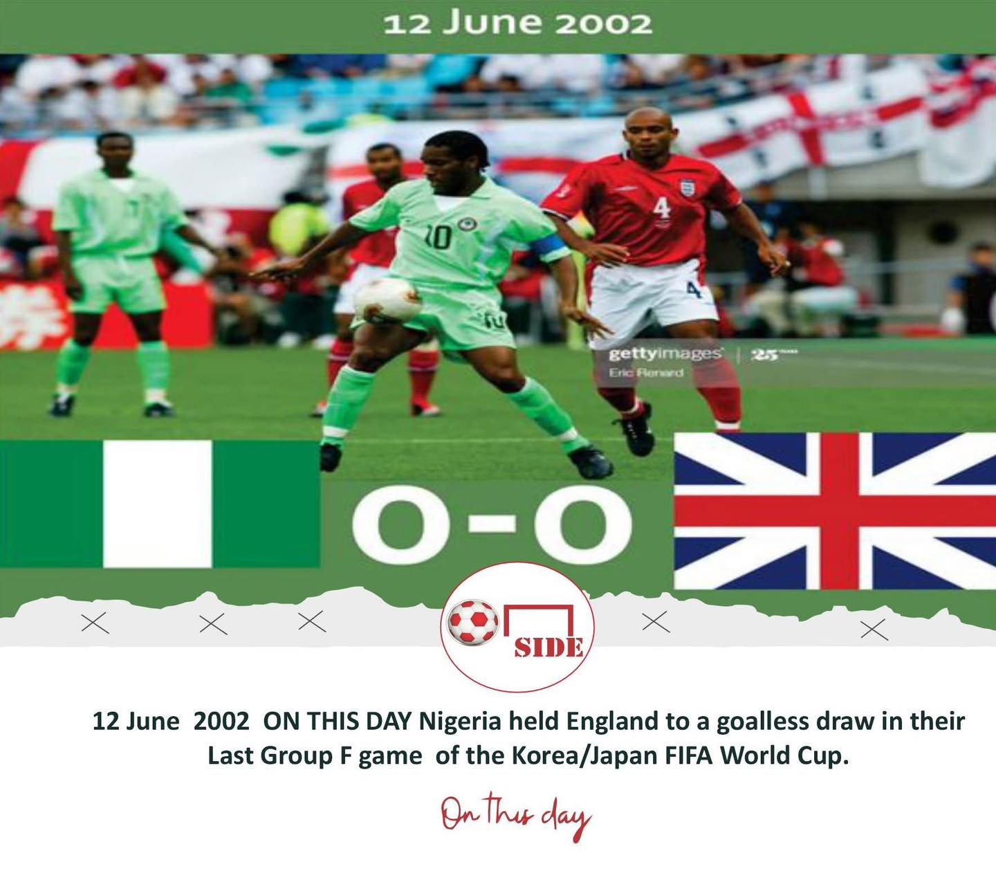 TODAY IN FOOTBALL HISTORY. 12 June 2002 FIFA WORLD CUP THROWBACK 