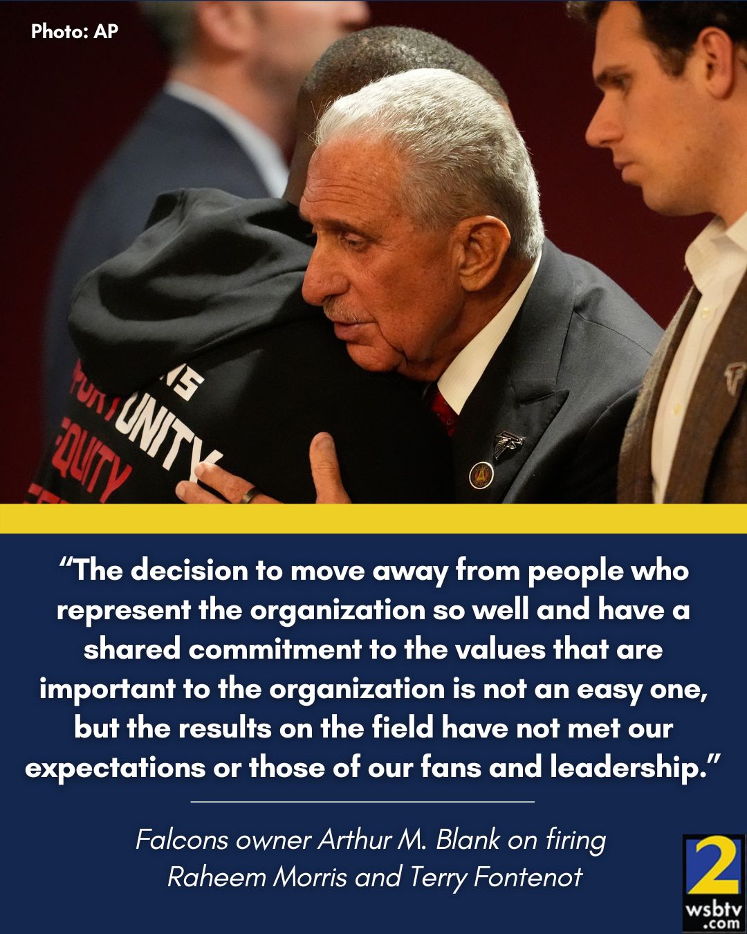 WSB-TV - Falcons owner Arthur M. Blank has released a full... | Facebook